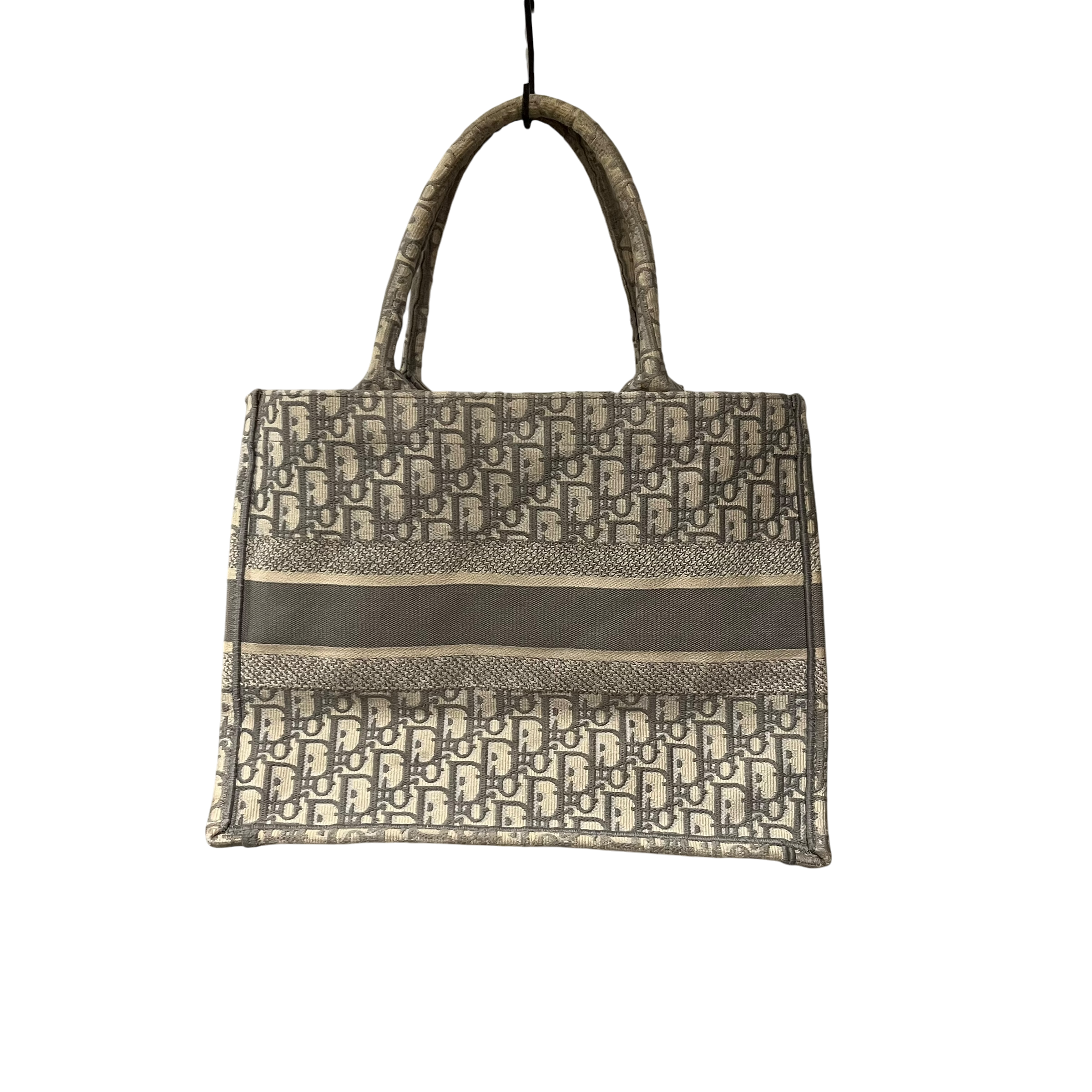 Christian Dior/Hand Bag/Monogram/Cotton/SLV/oblique tote view 2