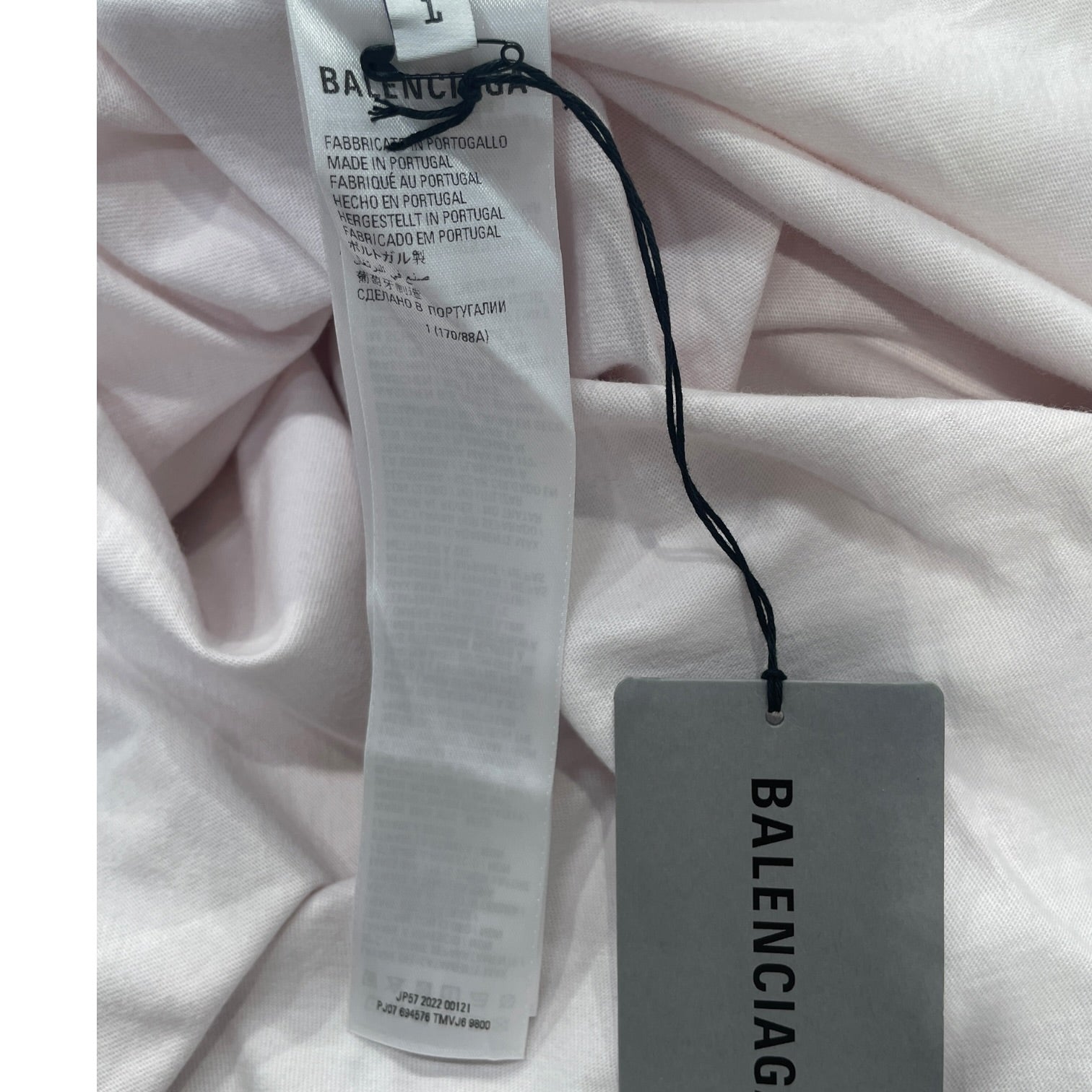 BALENCIAGA/T-Shirt/1/Cotton/PNK/Graphic/BLACKEDBOX OVER LOGO view 4