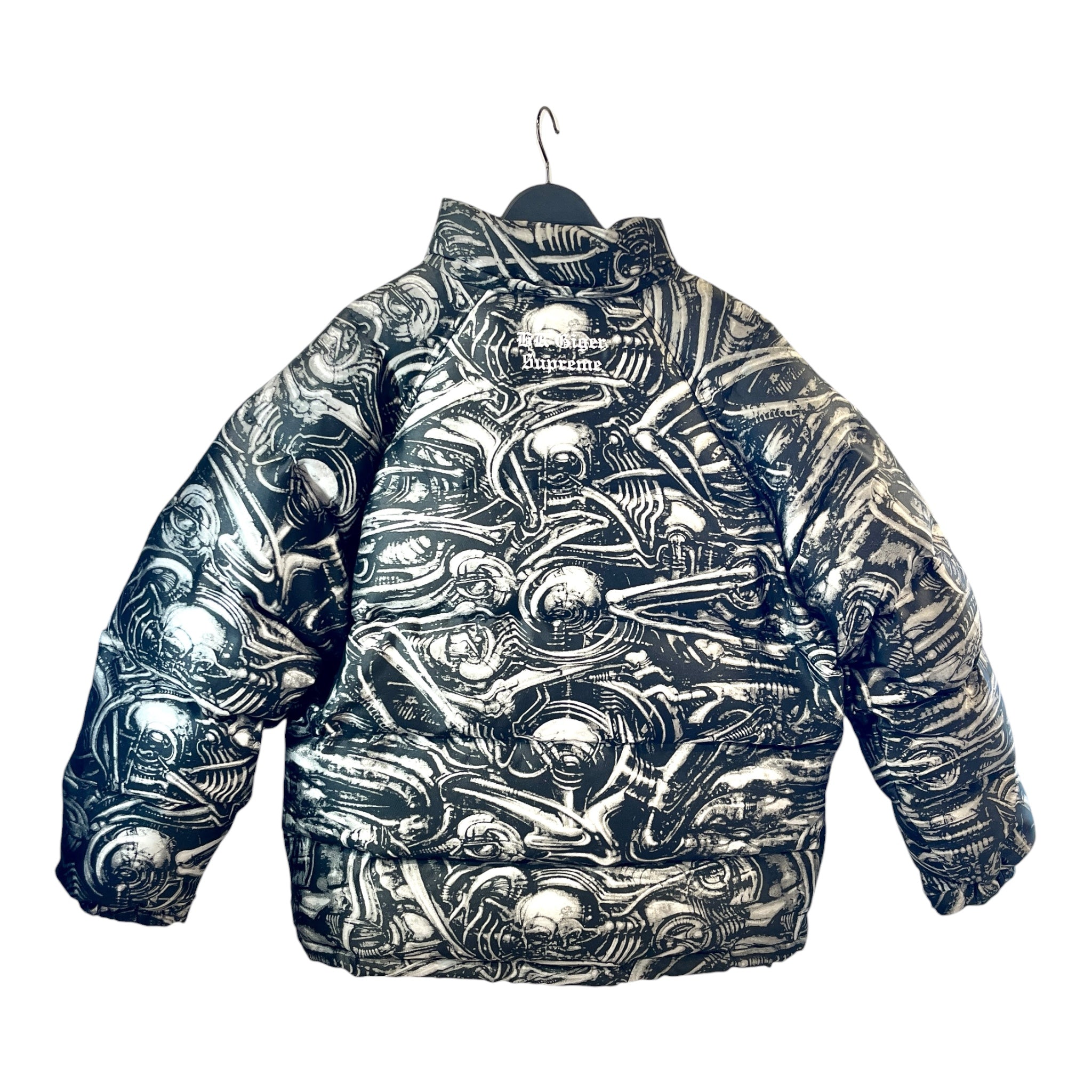 Supreme/Puffer Jkt/L/Polyester/GRY/All Over Print/H.R.GIGER view 2