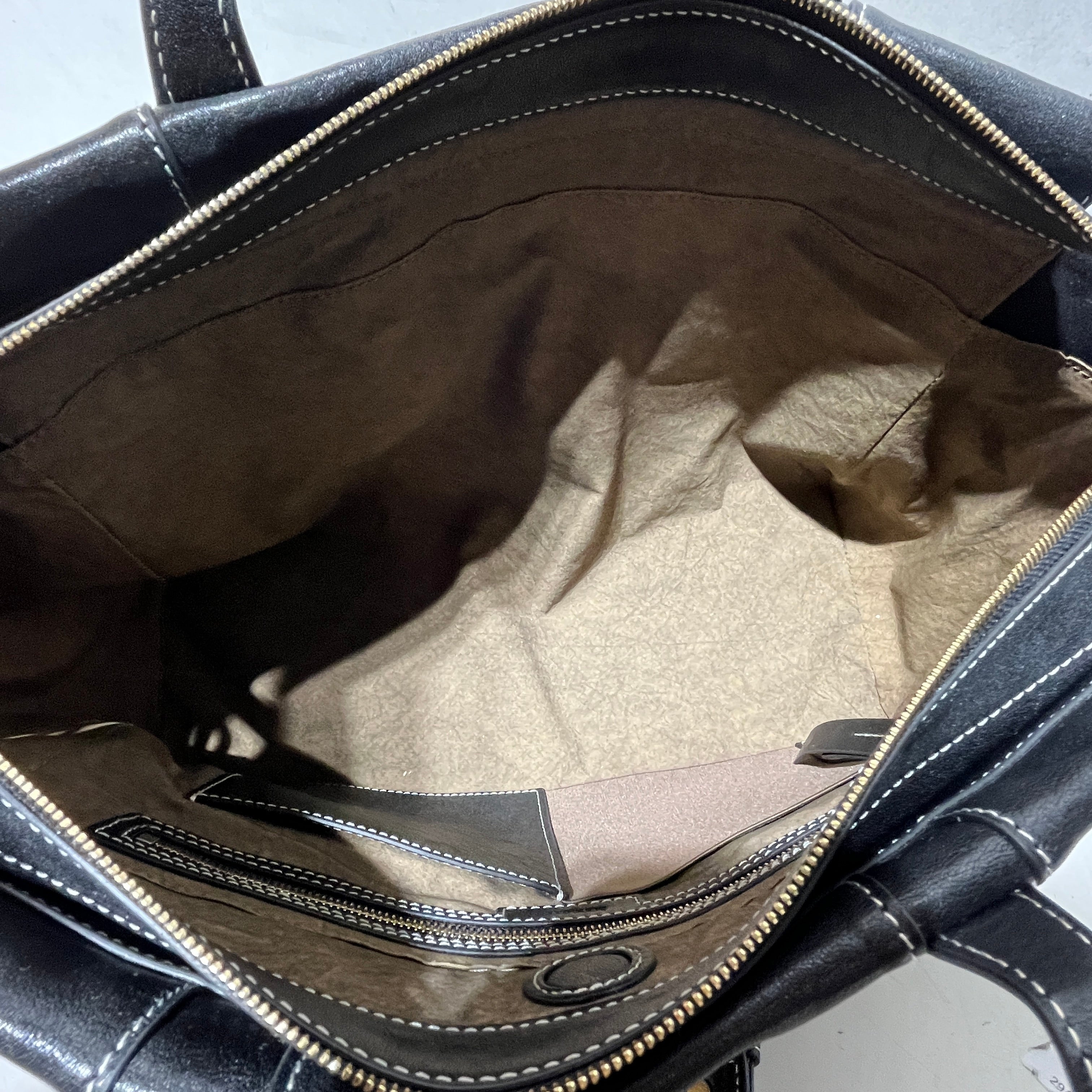 SONGMONT/Tote Bag/Leather/BLK/GOLDHARDWARE view 5