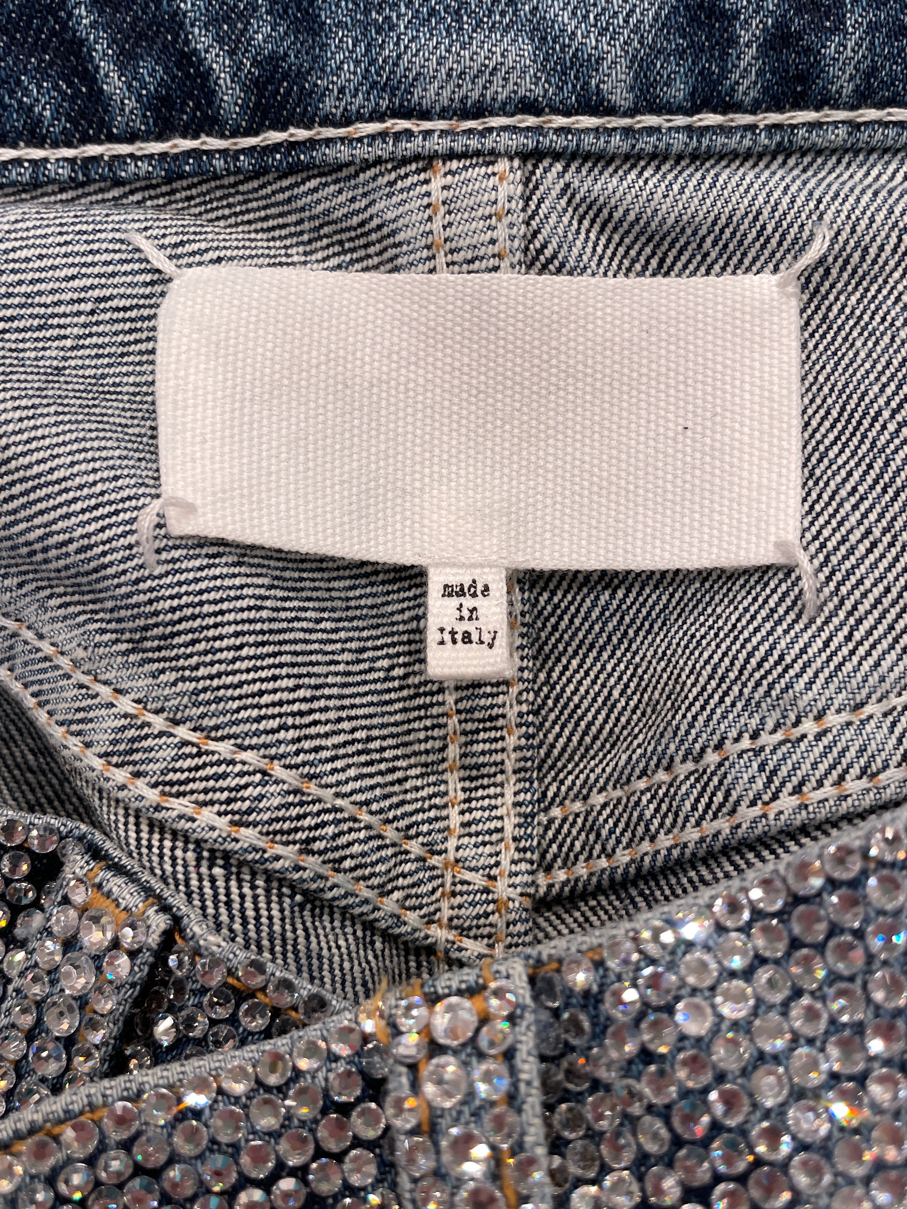 Maison Margiela/Shorts/28/Glitter/Denim/SLV/SILVER CRYSTAL SHORTS view 4