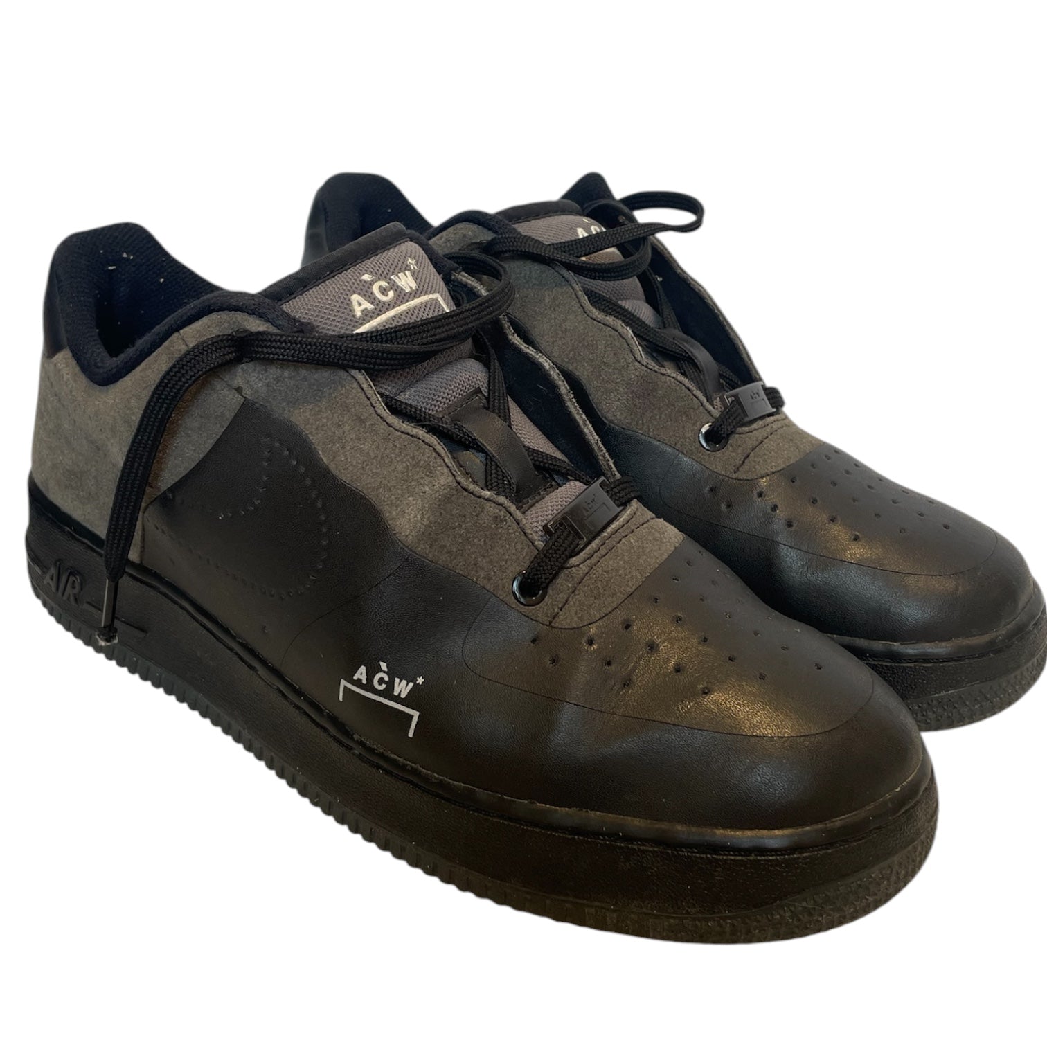 A-COLD-WALL/NIKE/Low-Sneakers/US 9/Stripe/Suede/GRY/BQ6924-001/BLACK/GREY view 1