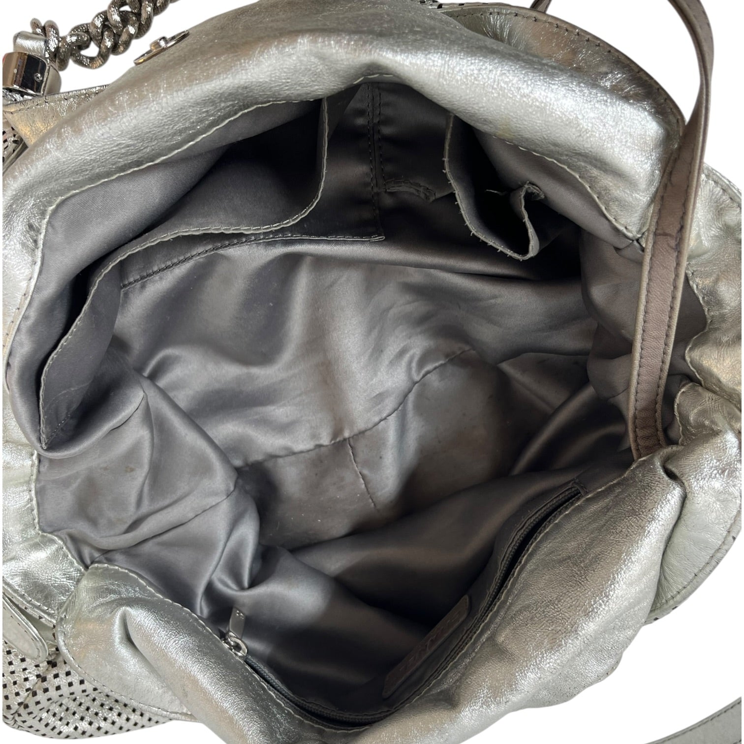 GUCCI/Hand Bag/Leather/SLV/Guccisima Hobo Bag view 4