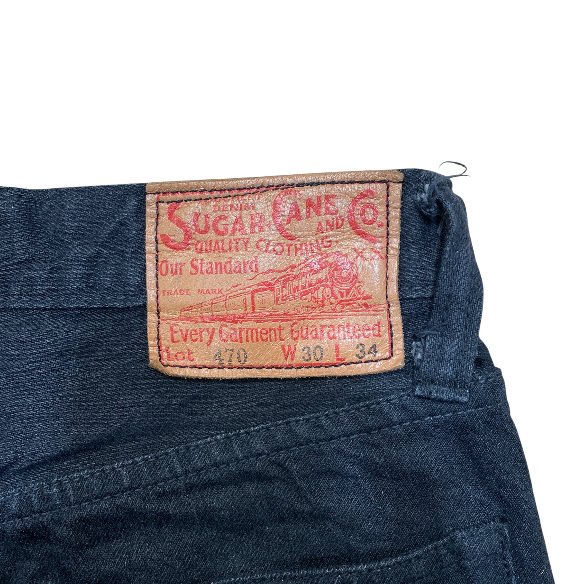 SUGAR CANE/Straight Pants/30/Cotton/BLK/ view 4