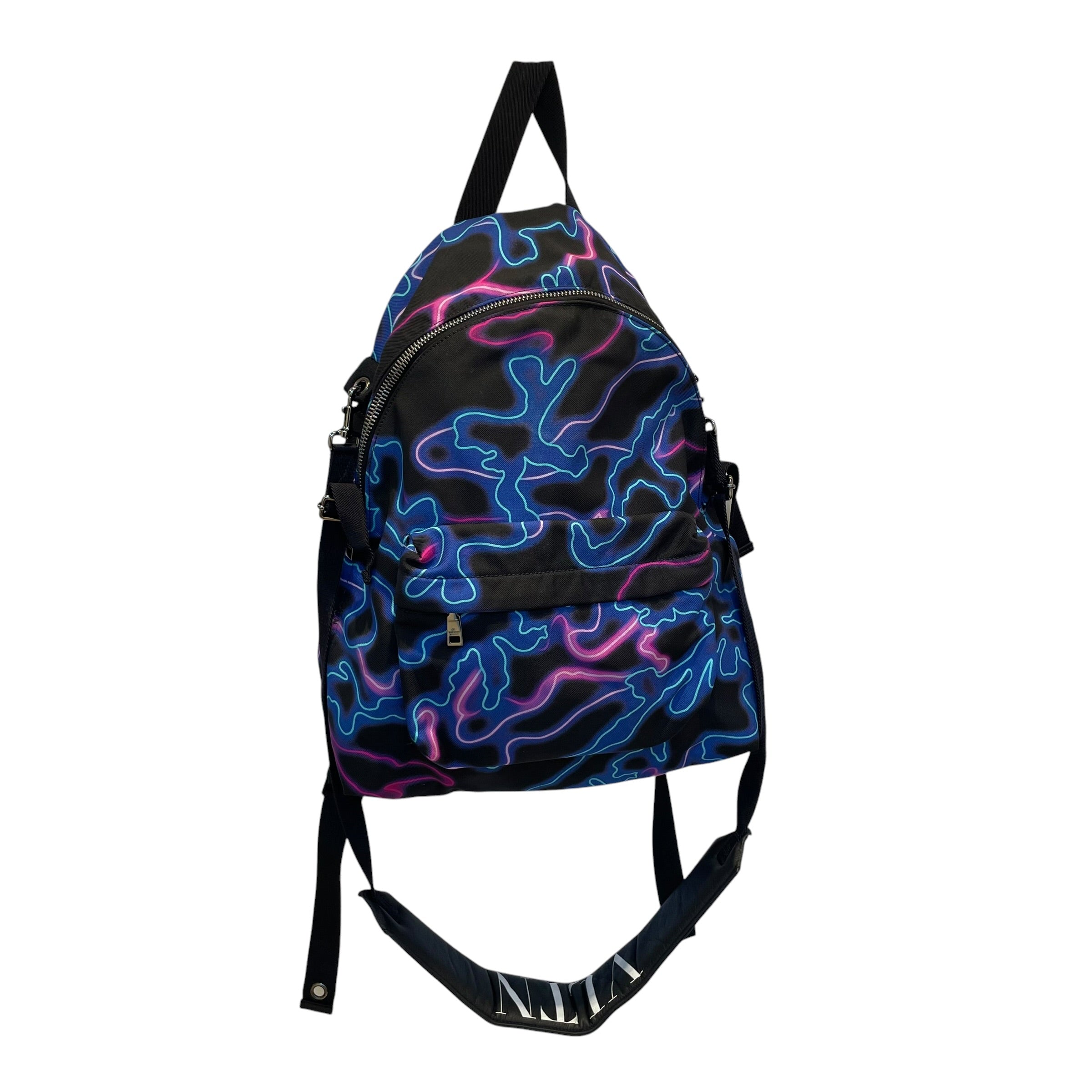 VALENTINO GARAVANI/Backpack/Graphic/Cotton/MLT/neon/sil hard/back strap/ view 1