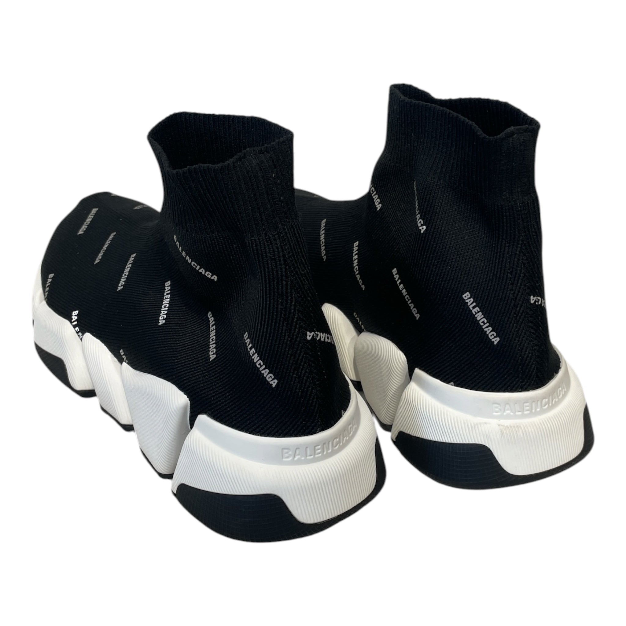 BALENCIAGA/Low-Sneakers/EU 36/All Over Print/Nylon/BLK/ALL OVER PRINT SOCK TRAINER view 2