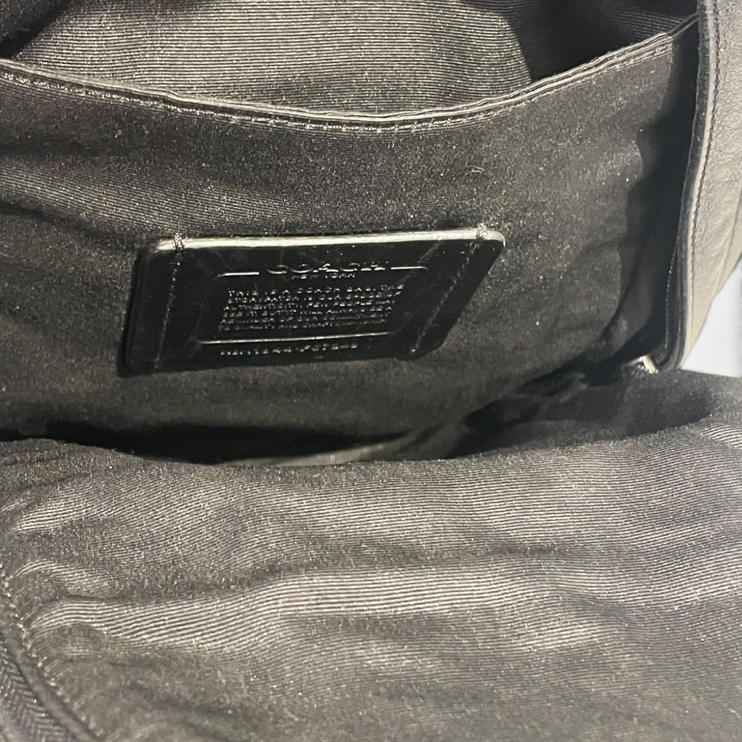 COACH/Cross Body Bag/Monogram/Leather/BLK/sling bckpck, 3 stripe view 4