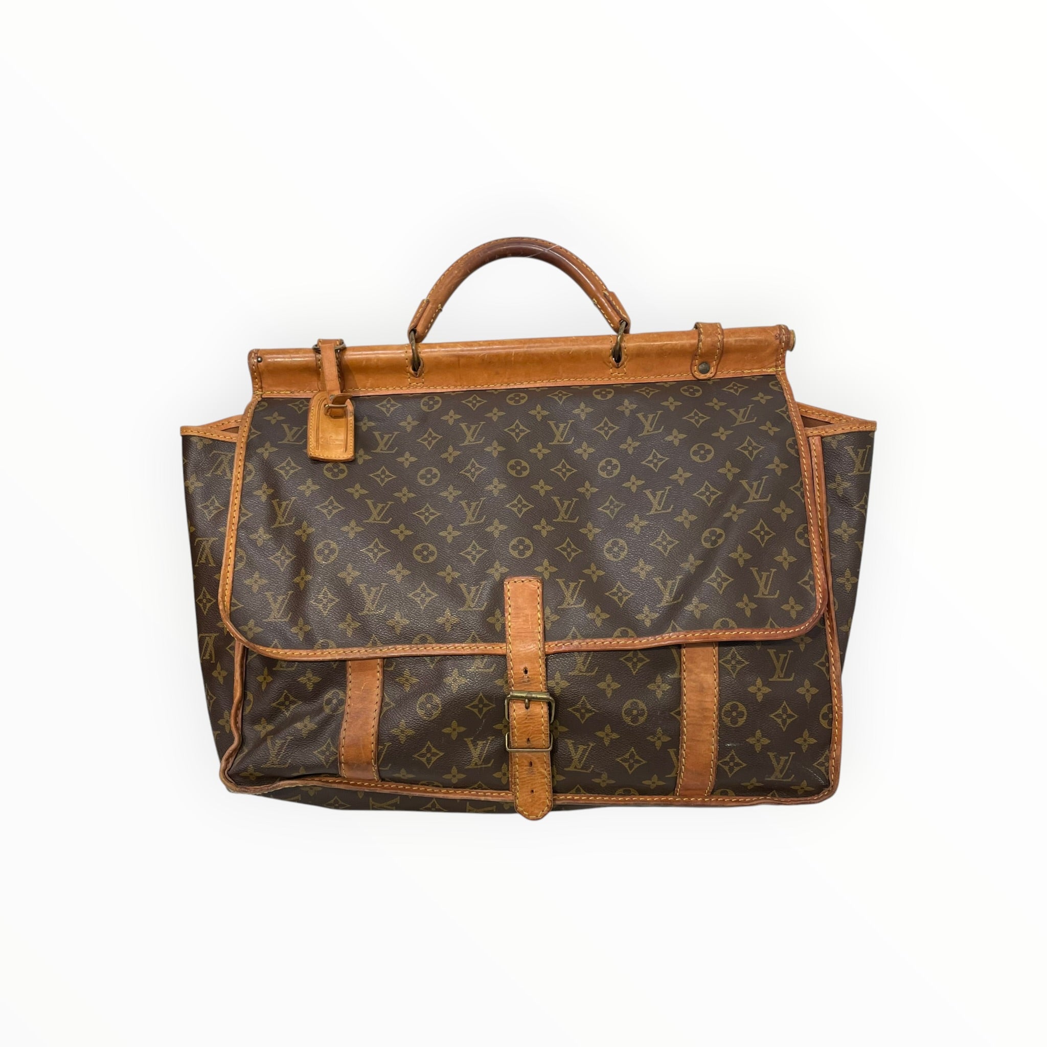 LOUIS VUITTON/Cross Body Bag/Monogram/Leather/BRW/MONOGRAM HUNTING BAG VINTAGE view 1