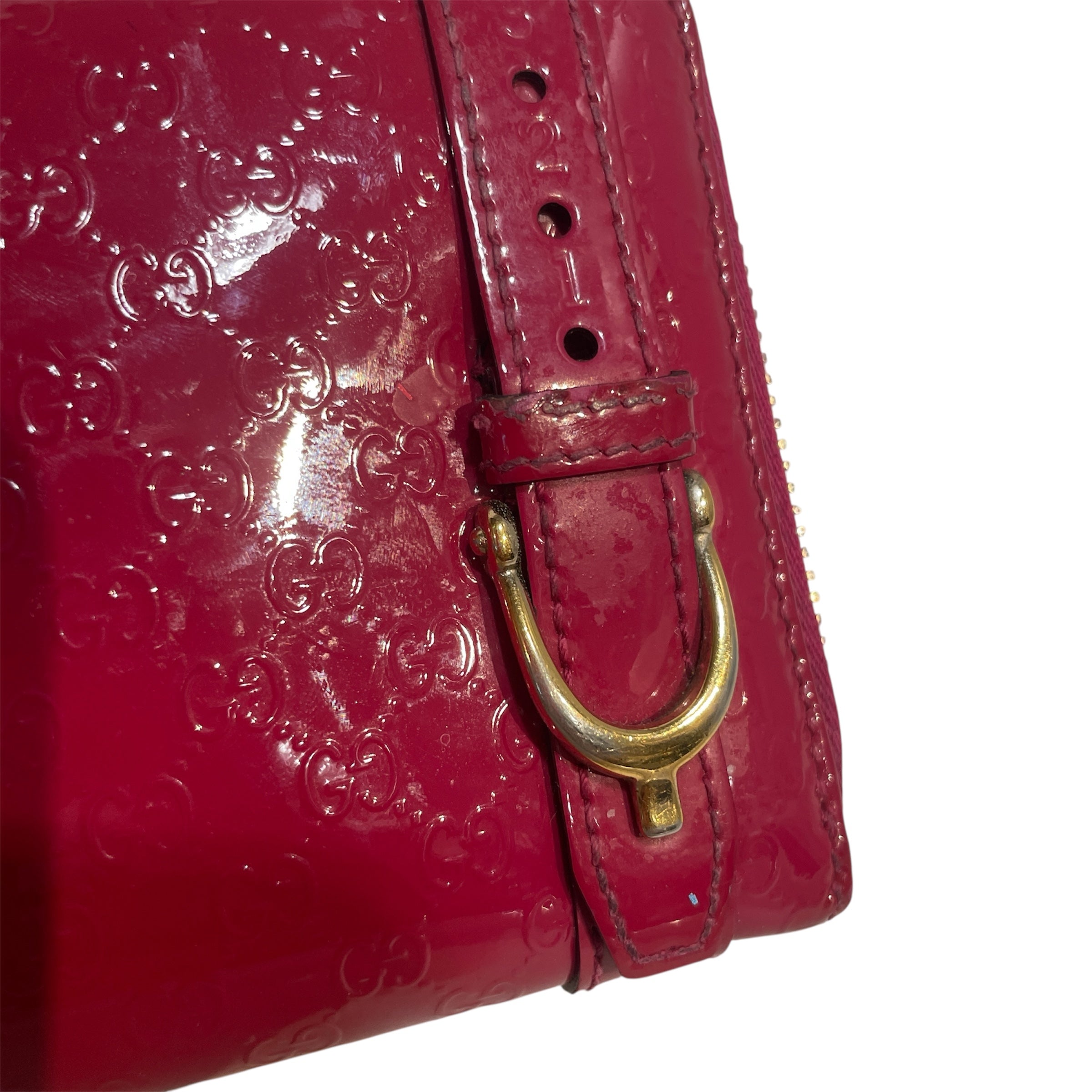 GUCCI/Long Wallet/Monogram/Leather/PNK/Microguccissima Zip view 3