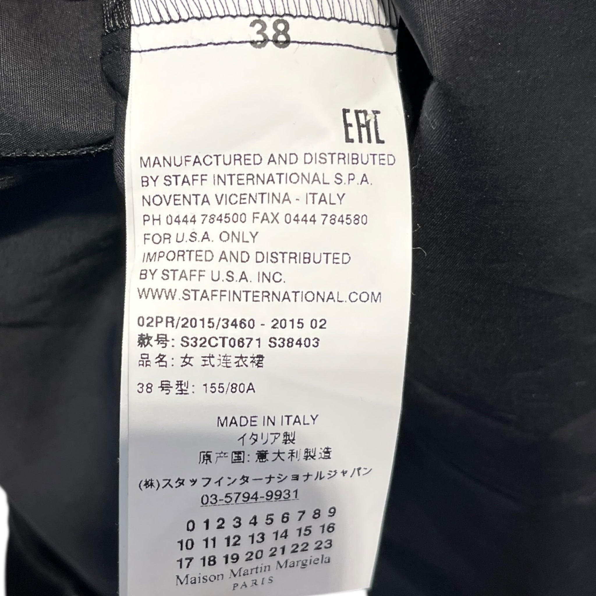 Maison Martin Margiela/LS Shirt/M/Cotton/BLK/DRESS SHIFT WITH DRAPING view 4