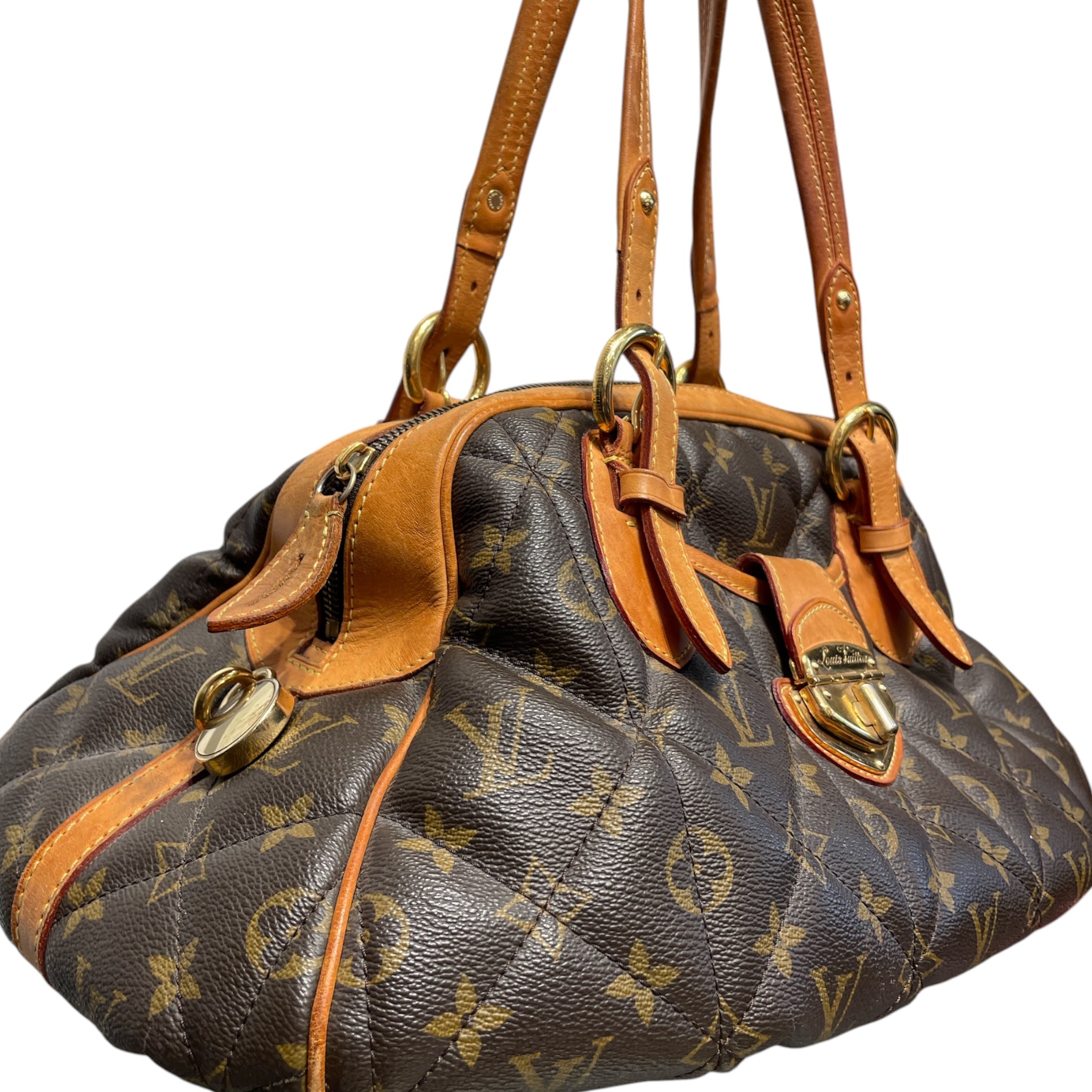 LOUIS VUITTON/Hand Bag/Monogram/Leather/BRW/QUILTED BOWLING BAG view 6