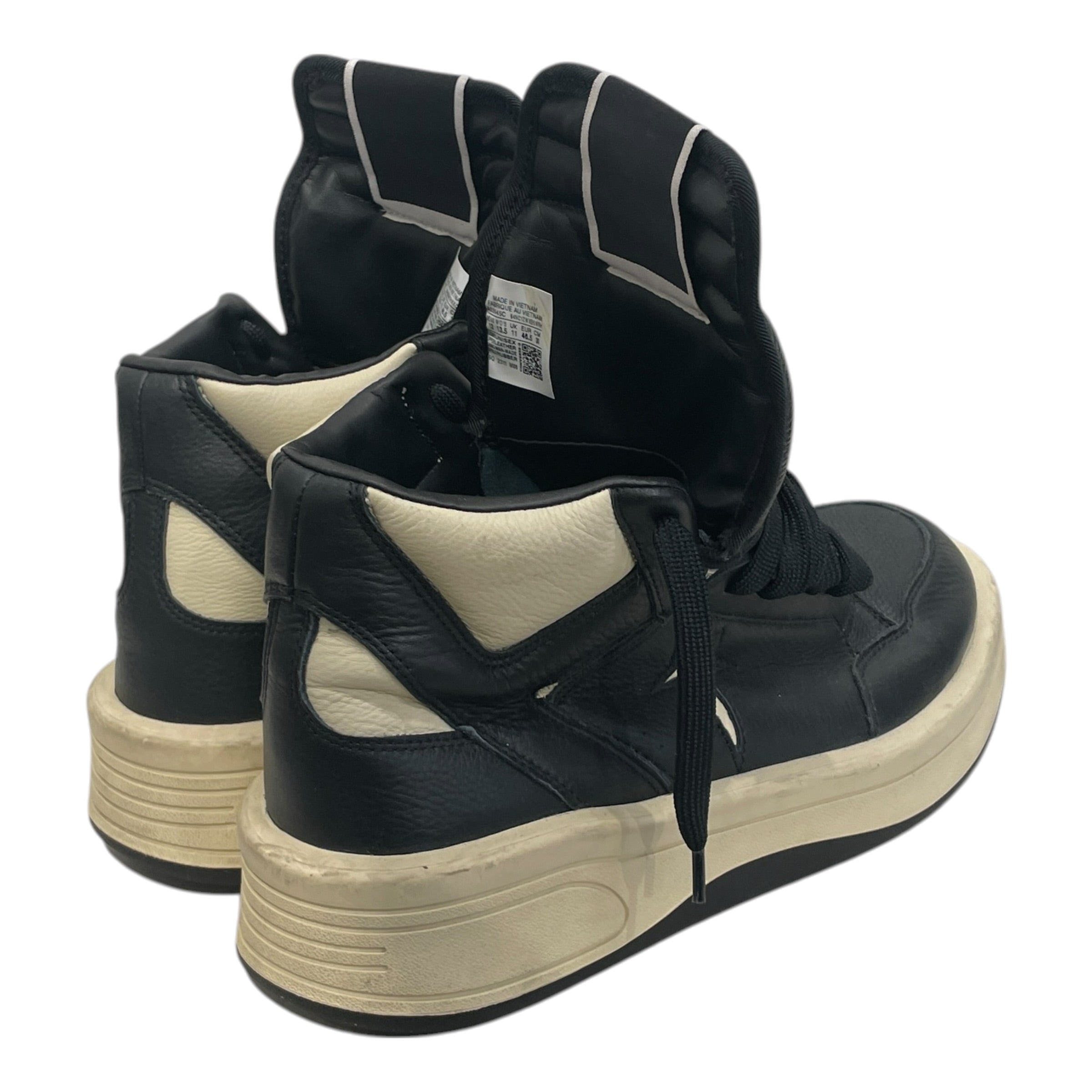 RICK OWENS DRKSHDW/CONVERSE/Hi-Sneakers/US 12/Leather/BLK/TURBOWPN HIGH BLK CRM view 3