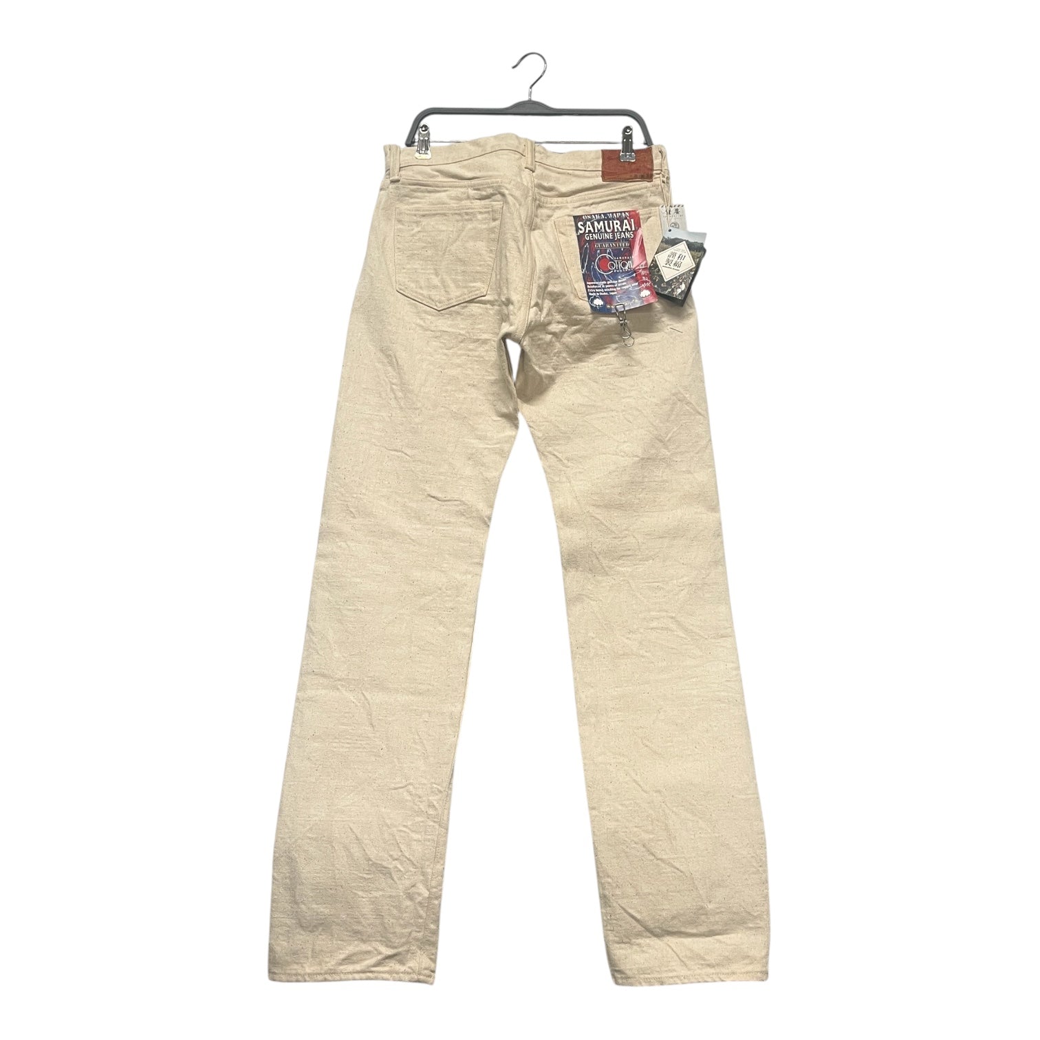 SAMURAI JEANS/Straight Pants/34/Cotton/CRM/Button Fly/18OZ ECRU SELVEDGE DENIM view 2