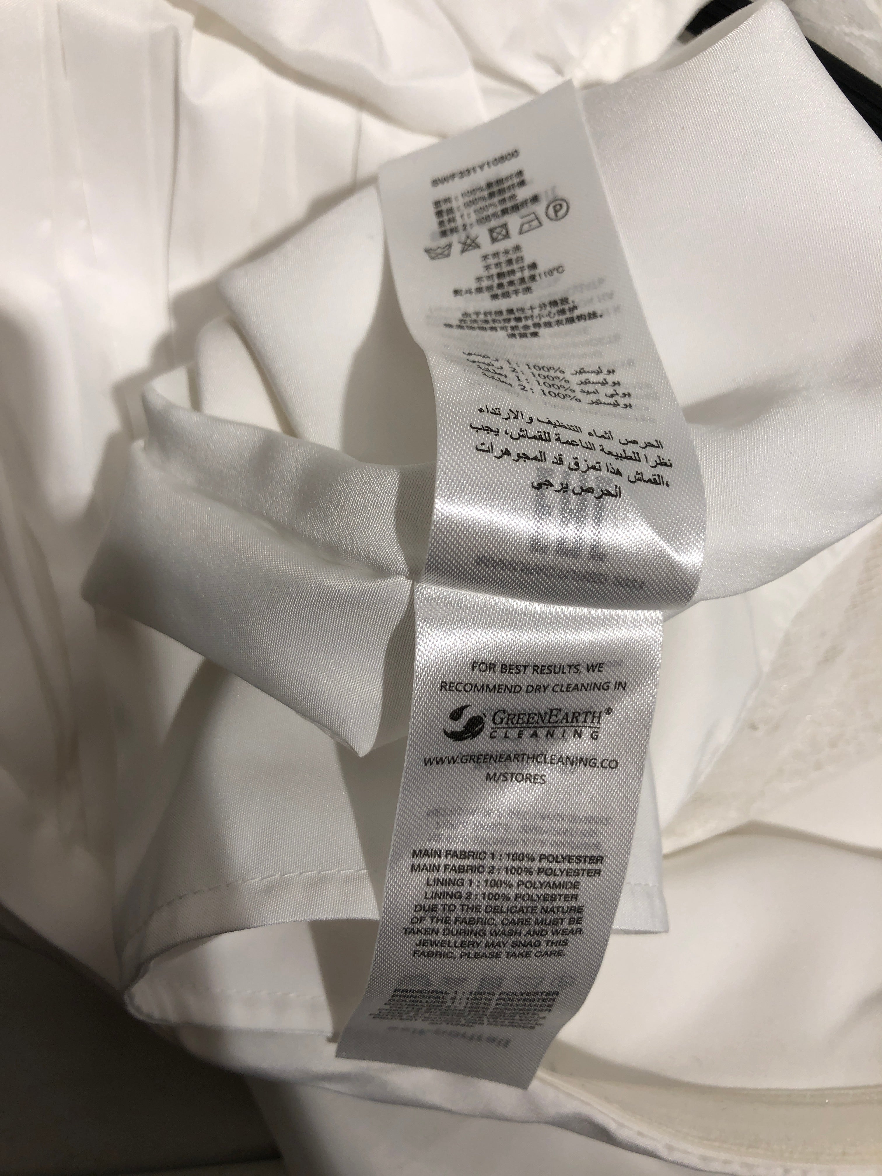 self-portrait/Dress/10/Polyester/WHT/WHITE TAFFETA MIDI DRESS view 6