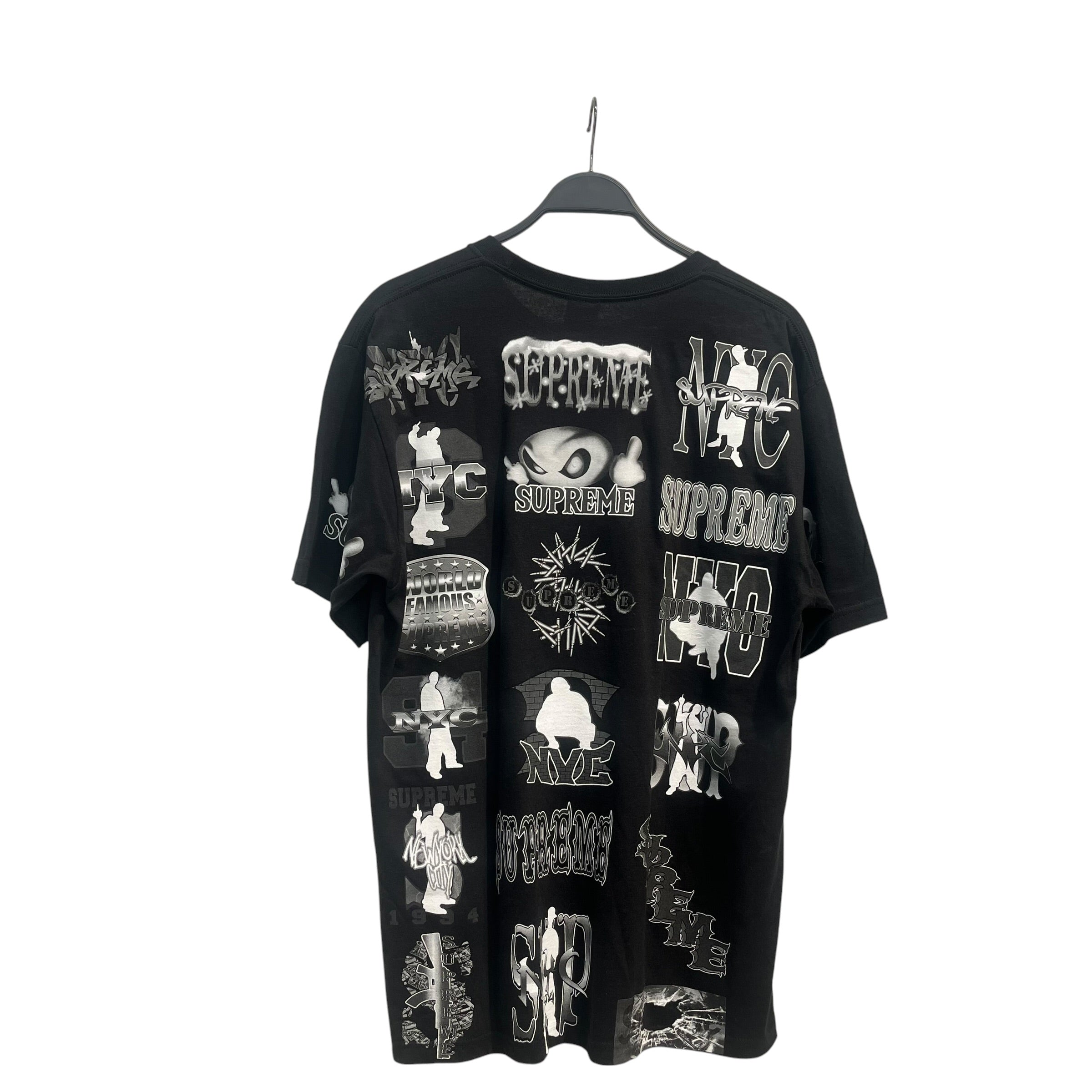 Supreme/T-Shirt/L/Cotton/BLK/All Over Print/GRAPHIC DESIGN ALL OVER view 2