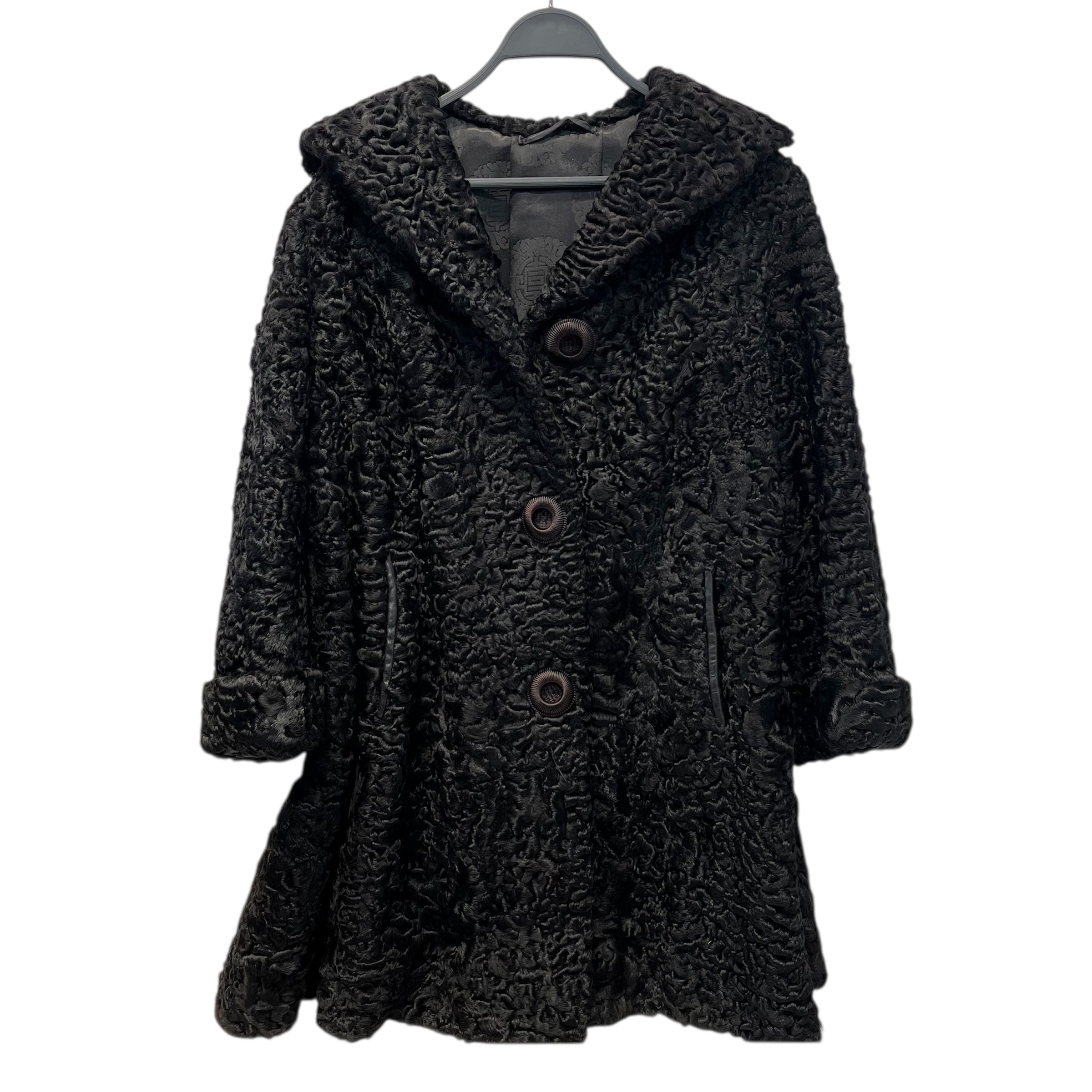 Vintage/Coat/Fur/BLK/Astrakhan Fur Coat view 1