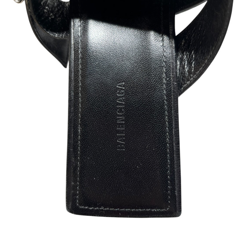 BALENCIAGA/Heels/EU 37/Leather/BLK/multi buckles