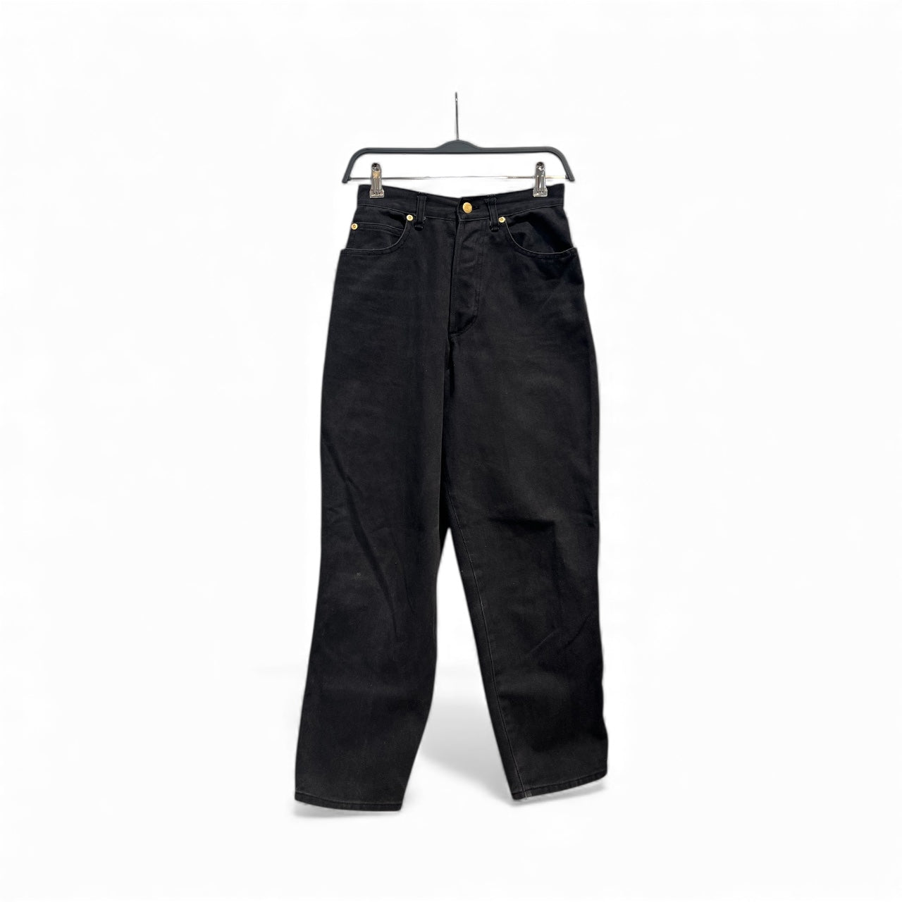JUNIOR GAULTIER/Bottoms/Cotton/BLK/wide leg view 1