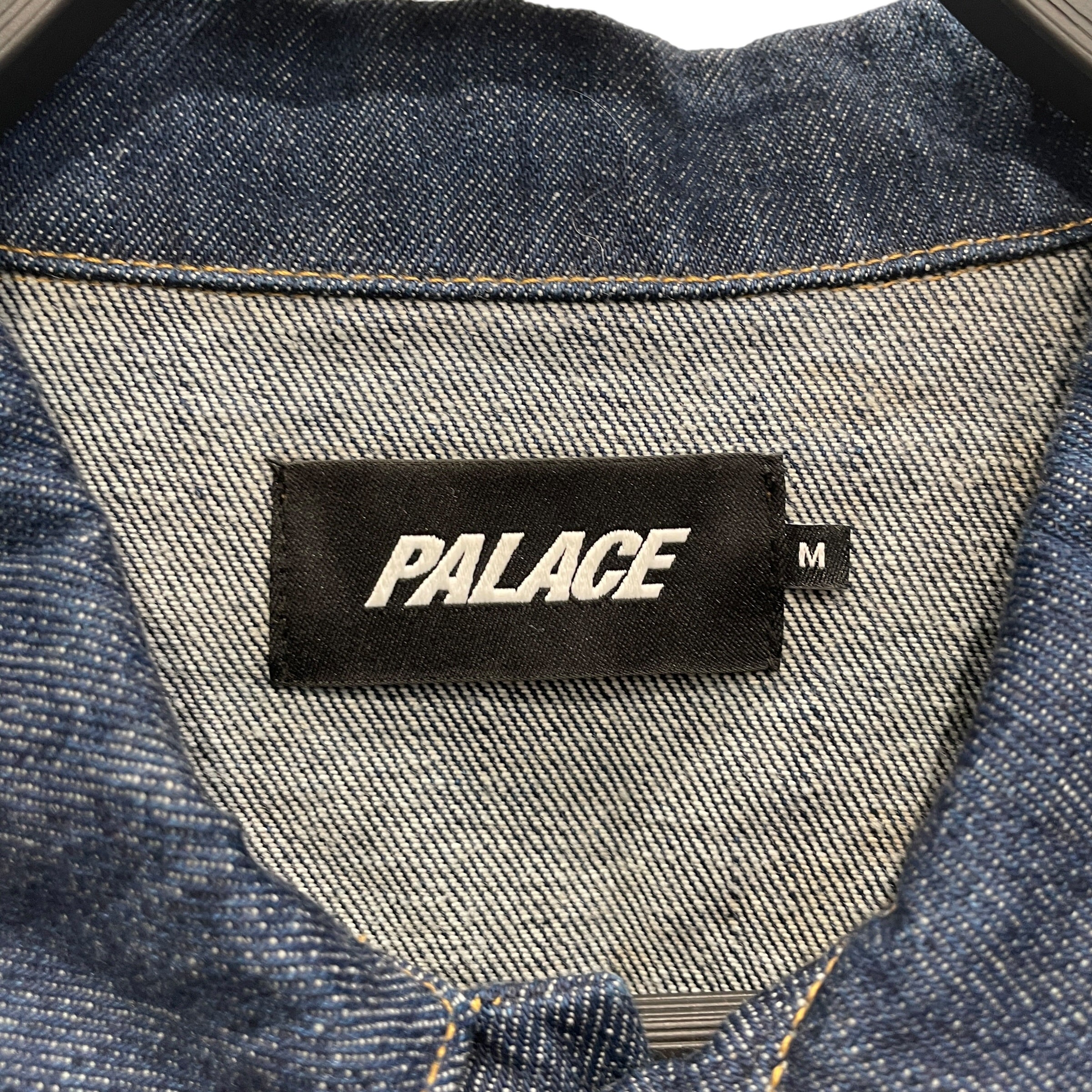 PALACE/Denim Jkt/M/Denim/NVY/white embroidery on back view 4