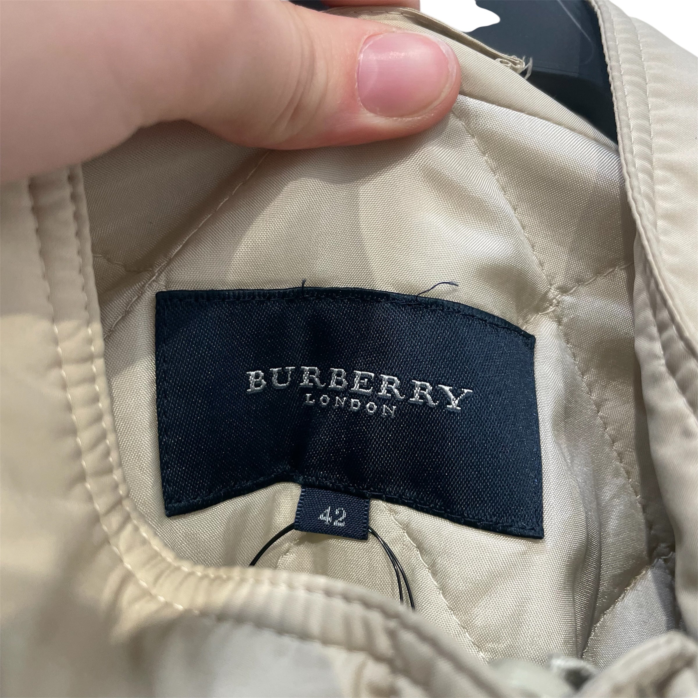 BURBERRY LONDON/Jacket/42/Beige/Polyester/FC035-722 view 3