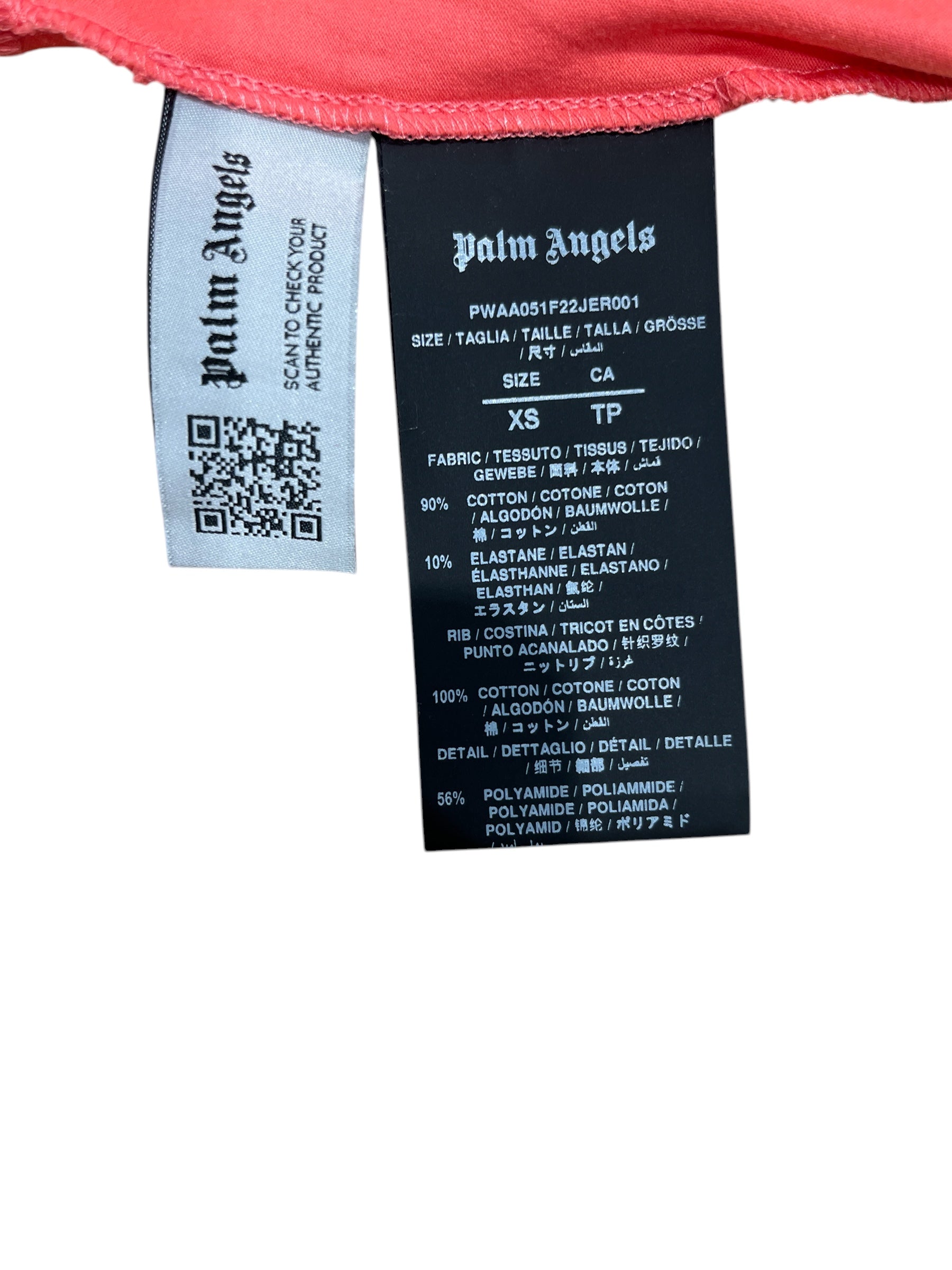 Palm Angels/T-Shirt/XS/Cotton/PNK/Cropped Logo view 3