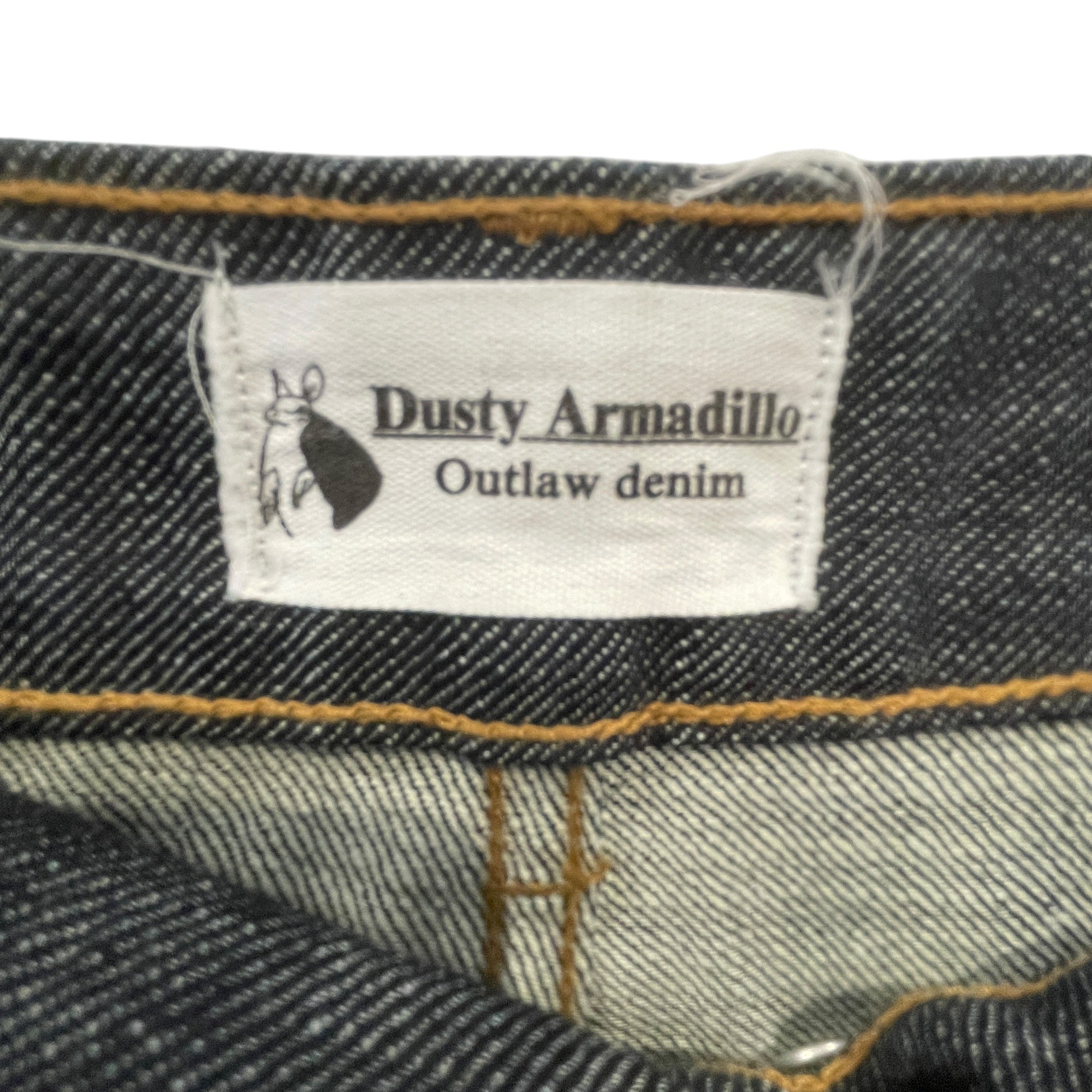 dusty armadillo /Straight Pants/L/Denim/NVY/button fly slv hardware view 3