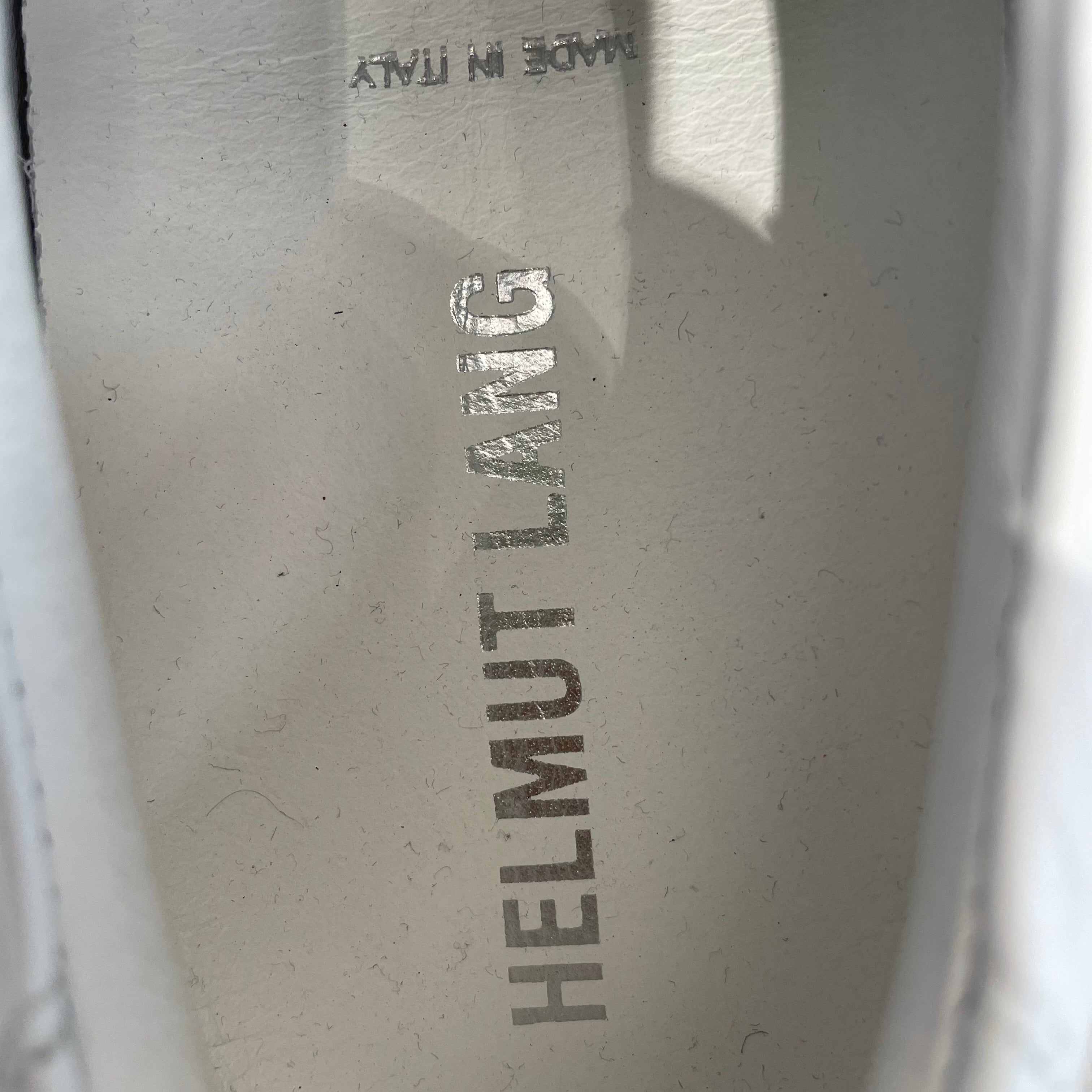 Helmut Lang/Low-Sneakers/US 13/Leather/WHT/TRAINERS LOGO ON HEEL view 3