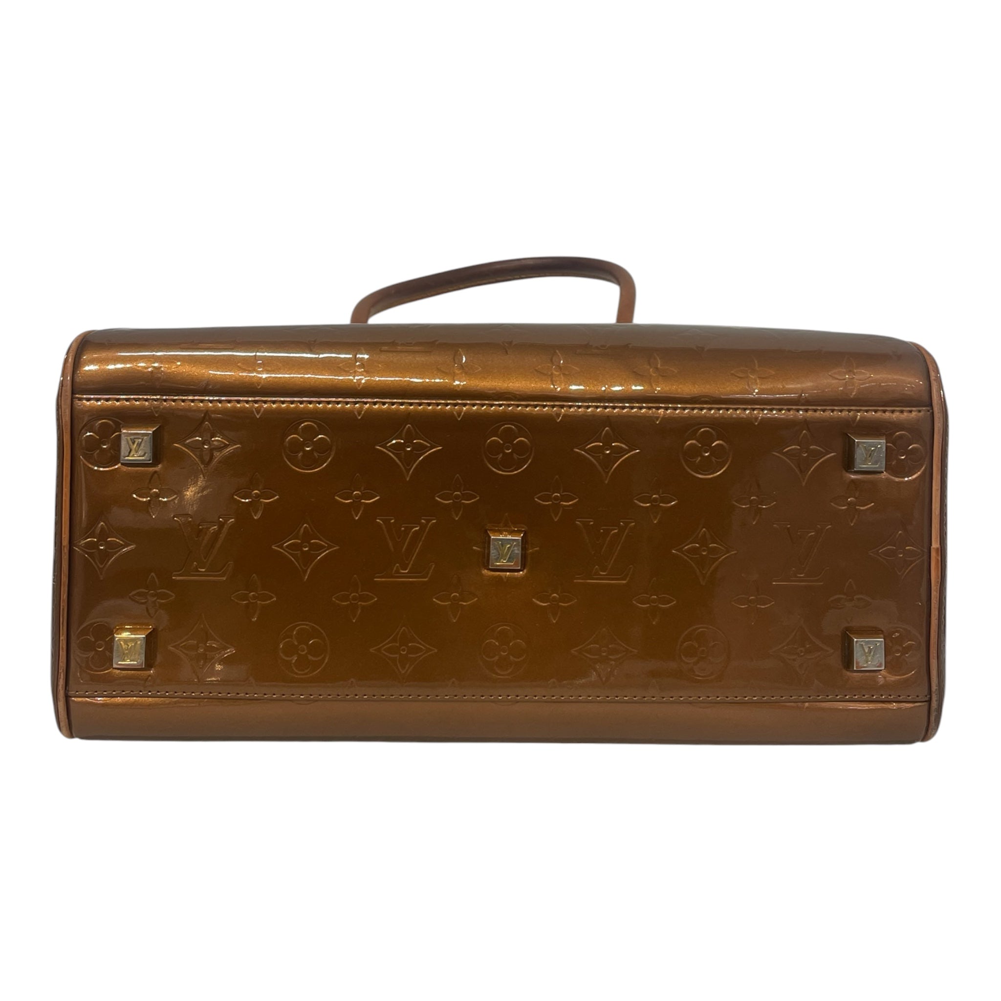 LOUIS VUITTON/Tote Bag/Monogram/Leather/GRN/monogram vernis houston view 3
