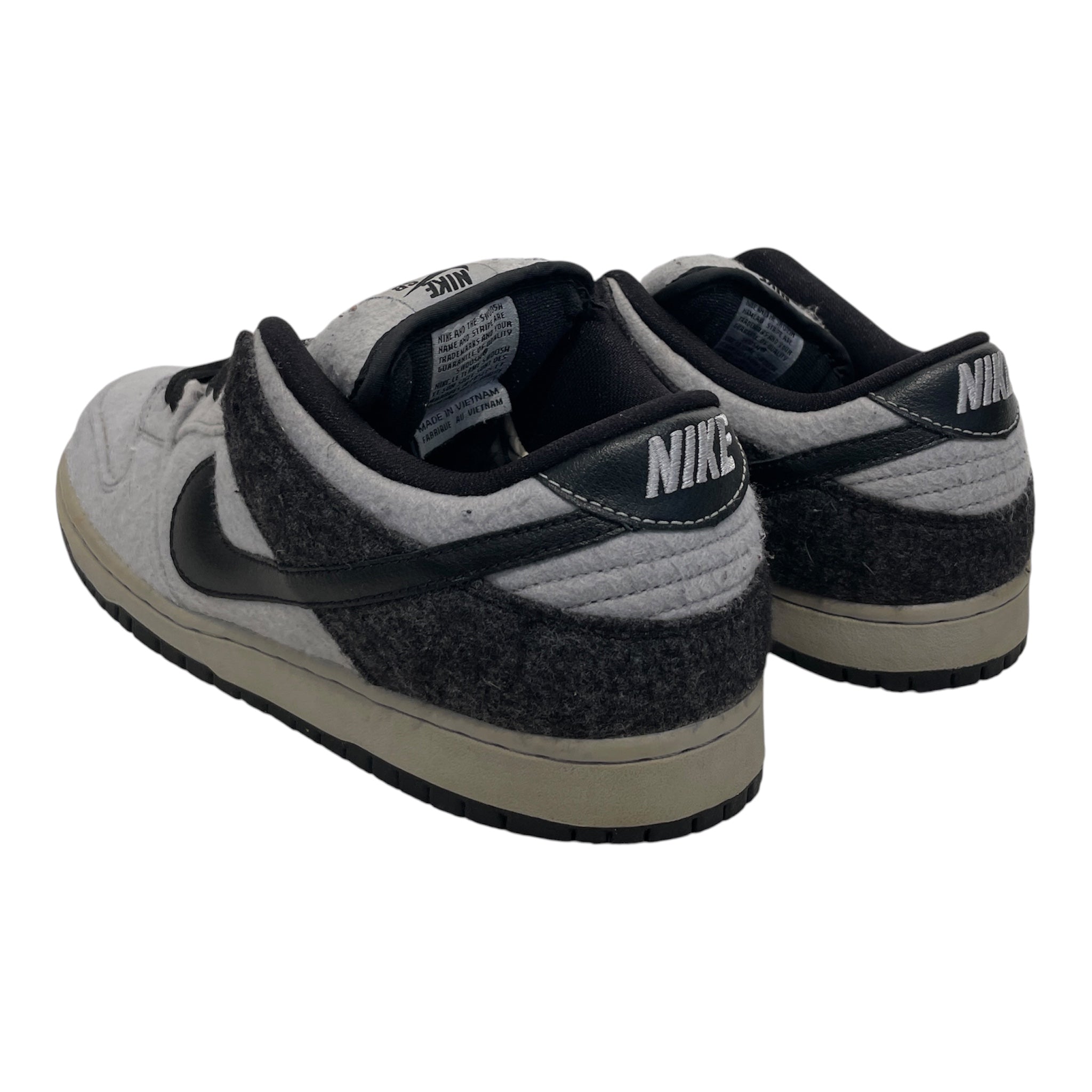NIKE/SB DUNK LOW PREMIUM/Low-Sneakers/US 10/Wool/GRY/313170-015 view 2