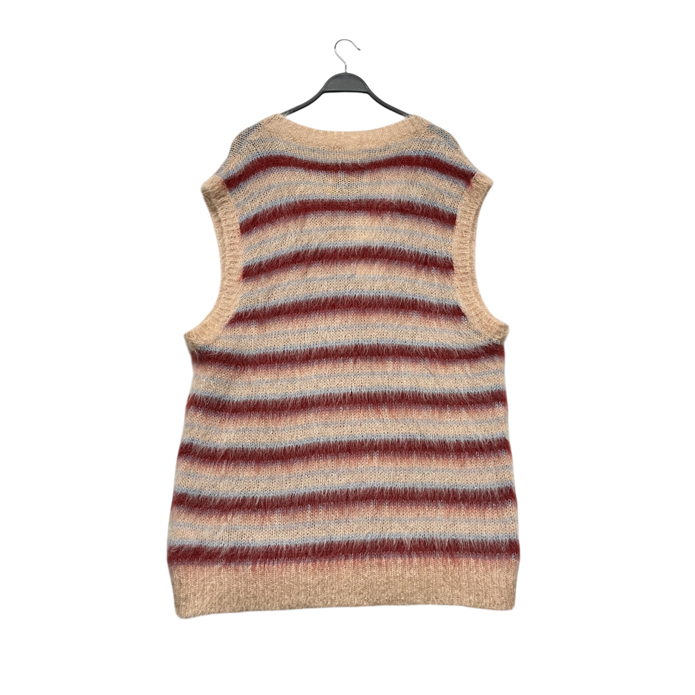 MARNI/HeavyKnit Vest/58/Stripe/Mohair/BEG/FUZZY WUZZY BNWT view 2