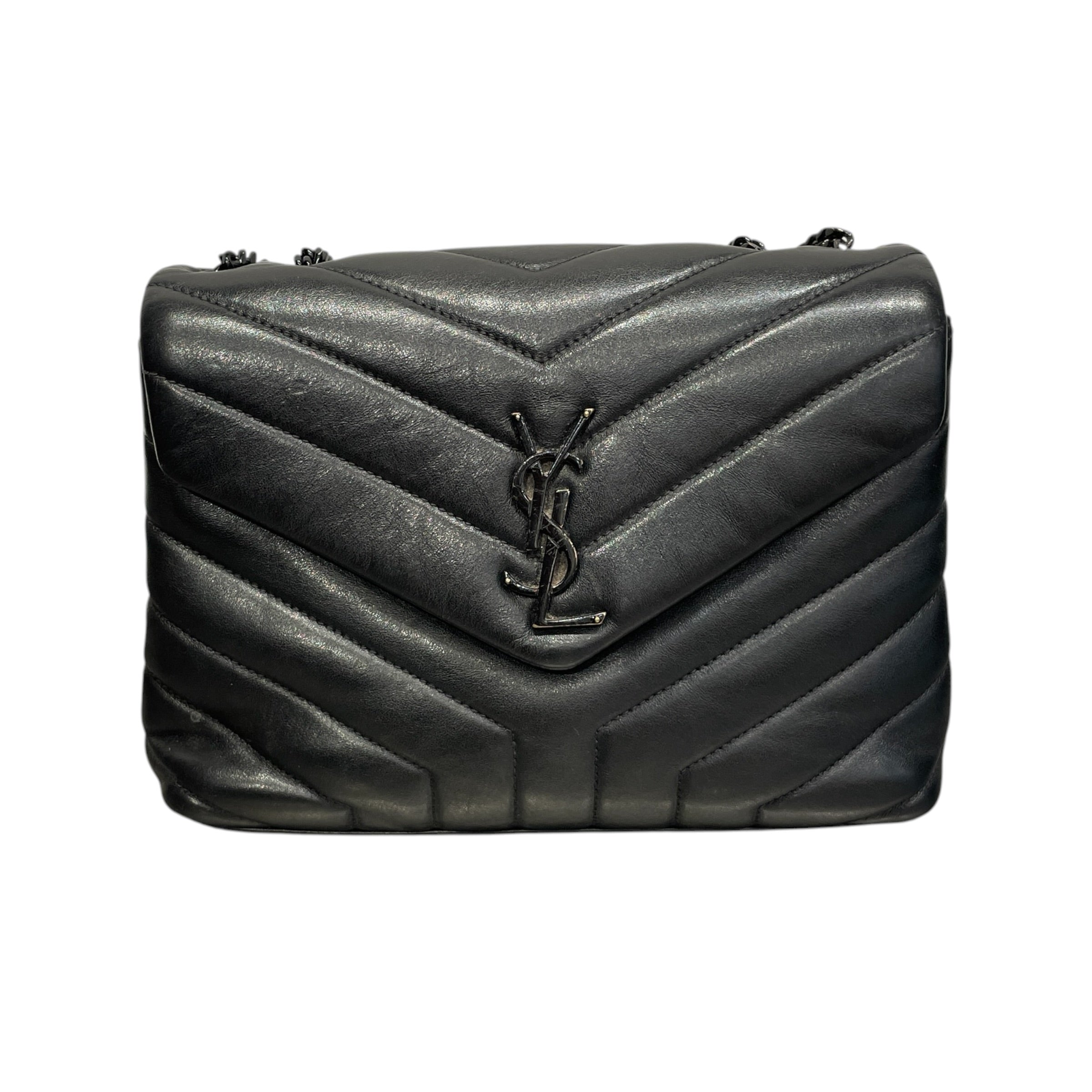 YVES SAINT LAURENT/Cross Body Bag/Leather/BLK/SAINT LAURENT QUILT BAG view 3