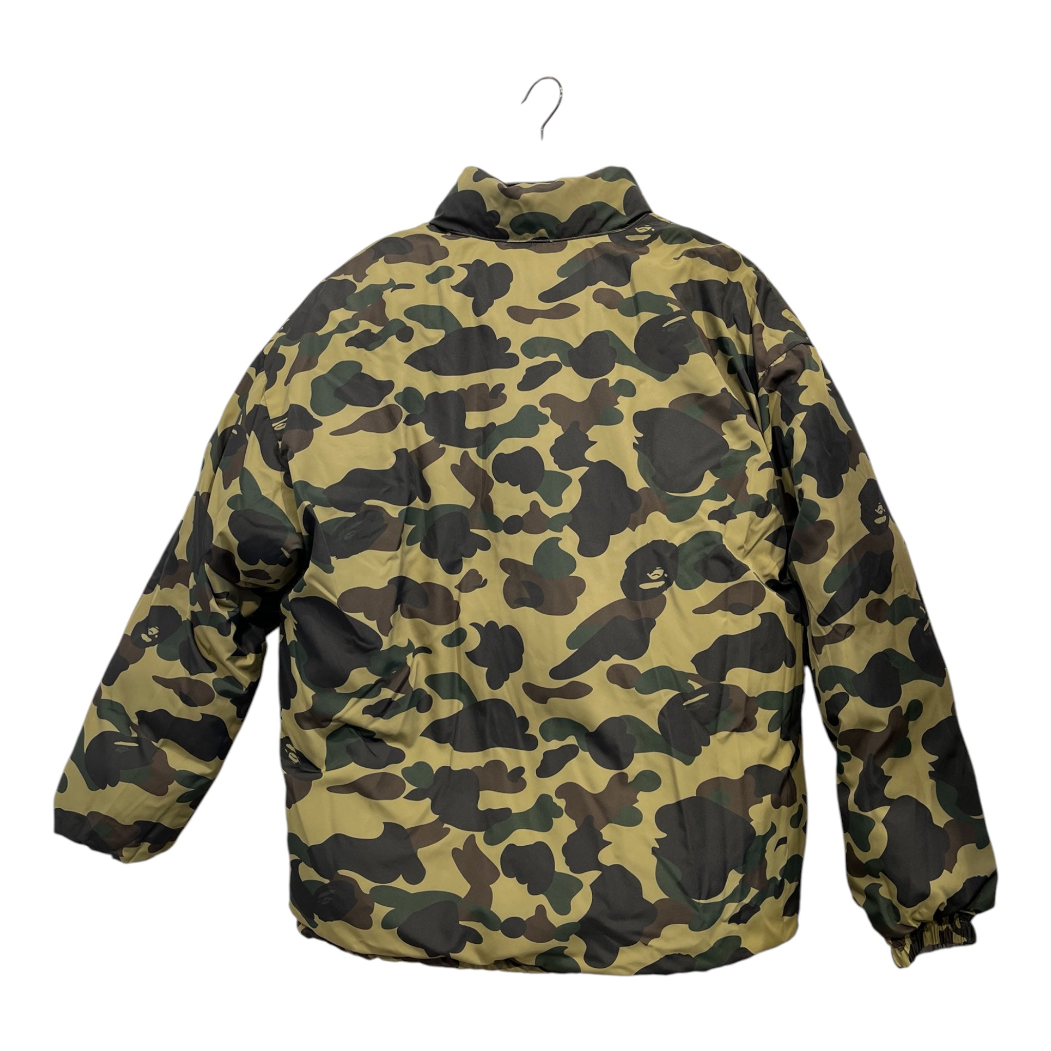 A BATHING APE/Puffer Jkt/M/Polyester/MLT/All Over Print/Reversible camo and plain side view 3