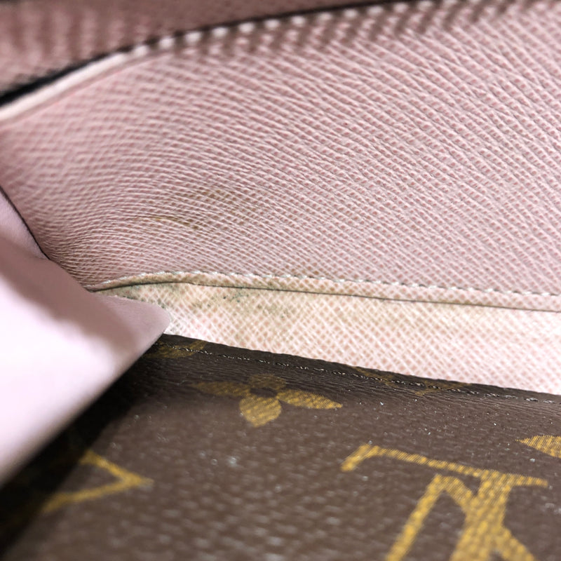 LOUIS VUITTON/Long Wallet/Monogram/Cotton/BRW/ CLEMENCE WALLET