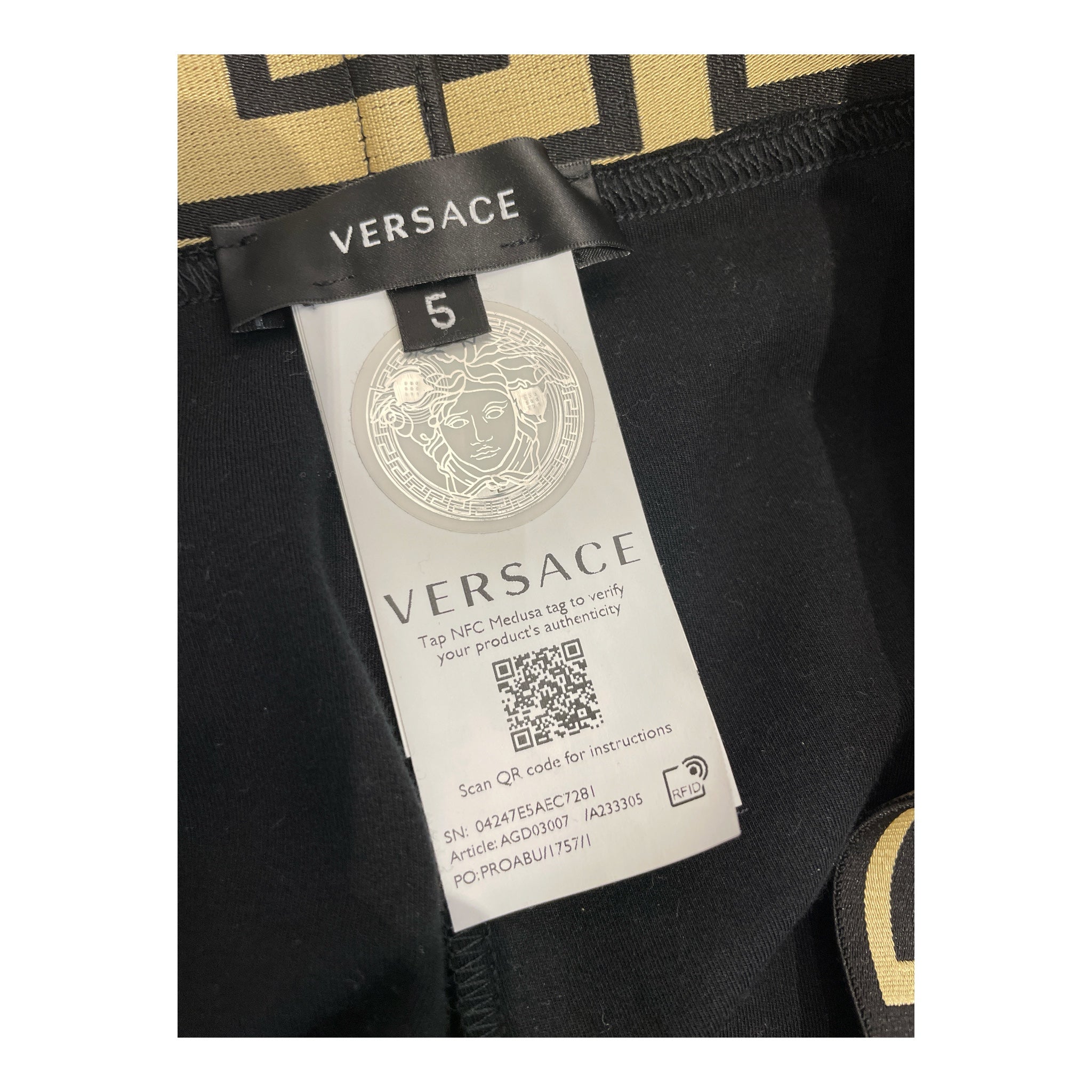 VERSACE/Bottoms/M/Cotton/BLK/leggings view 3