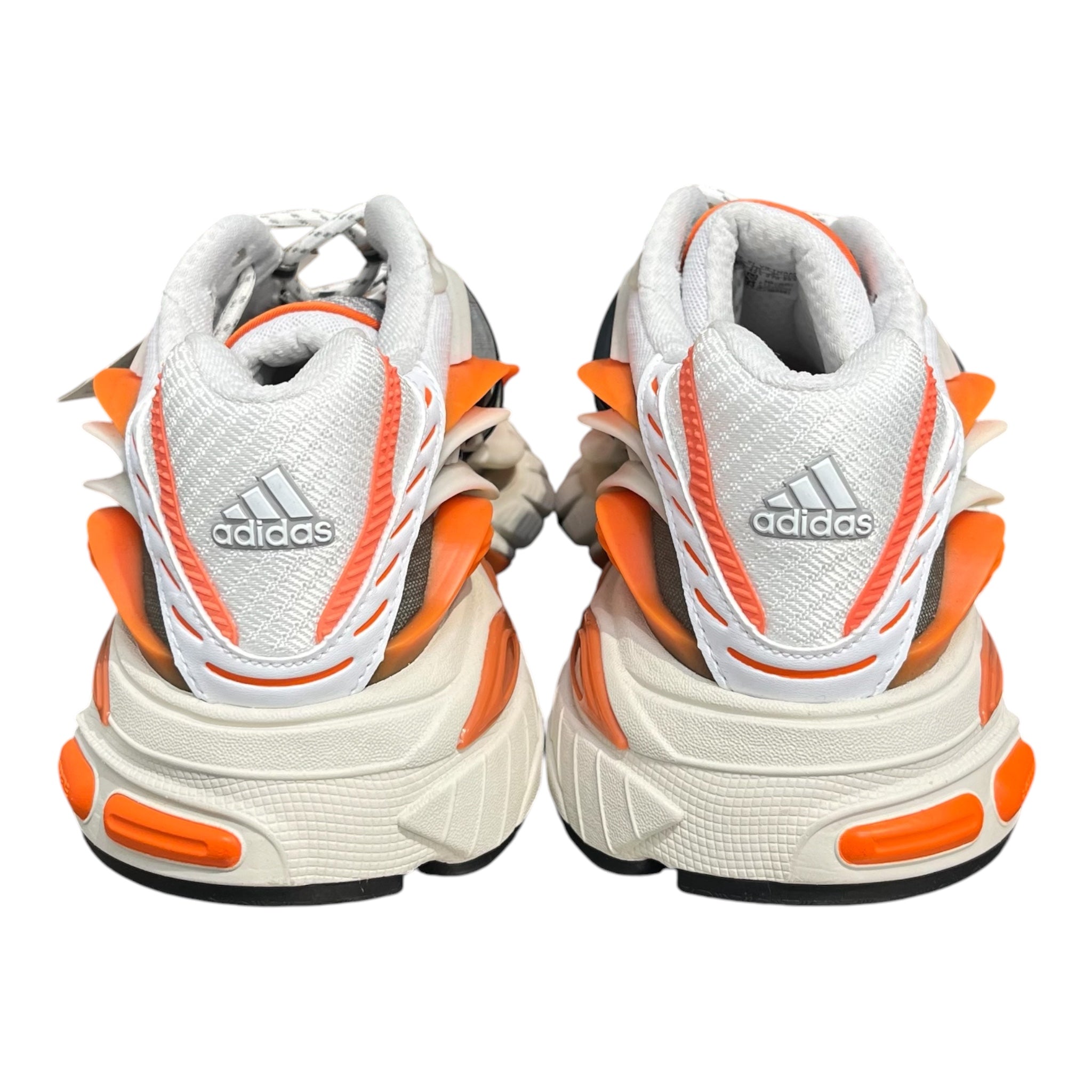 adidas/Low-Sneakers/US 9/WHT/JELLYFISH ORANGE ACC view 3