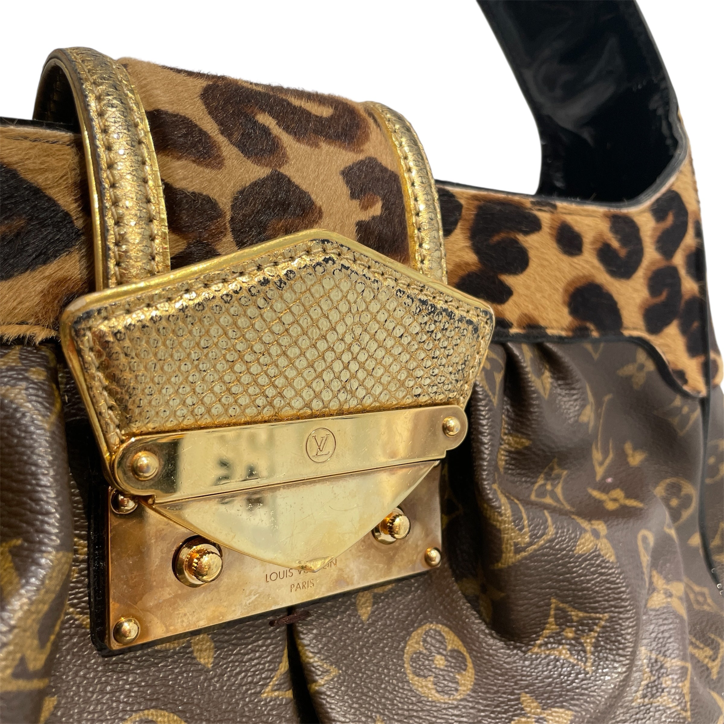 LOUIS VUITTON/Hand Bag/Monogram/Leather/BRW/Monogram Leopard Polly view 5