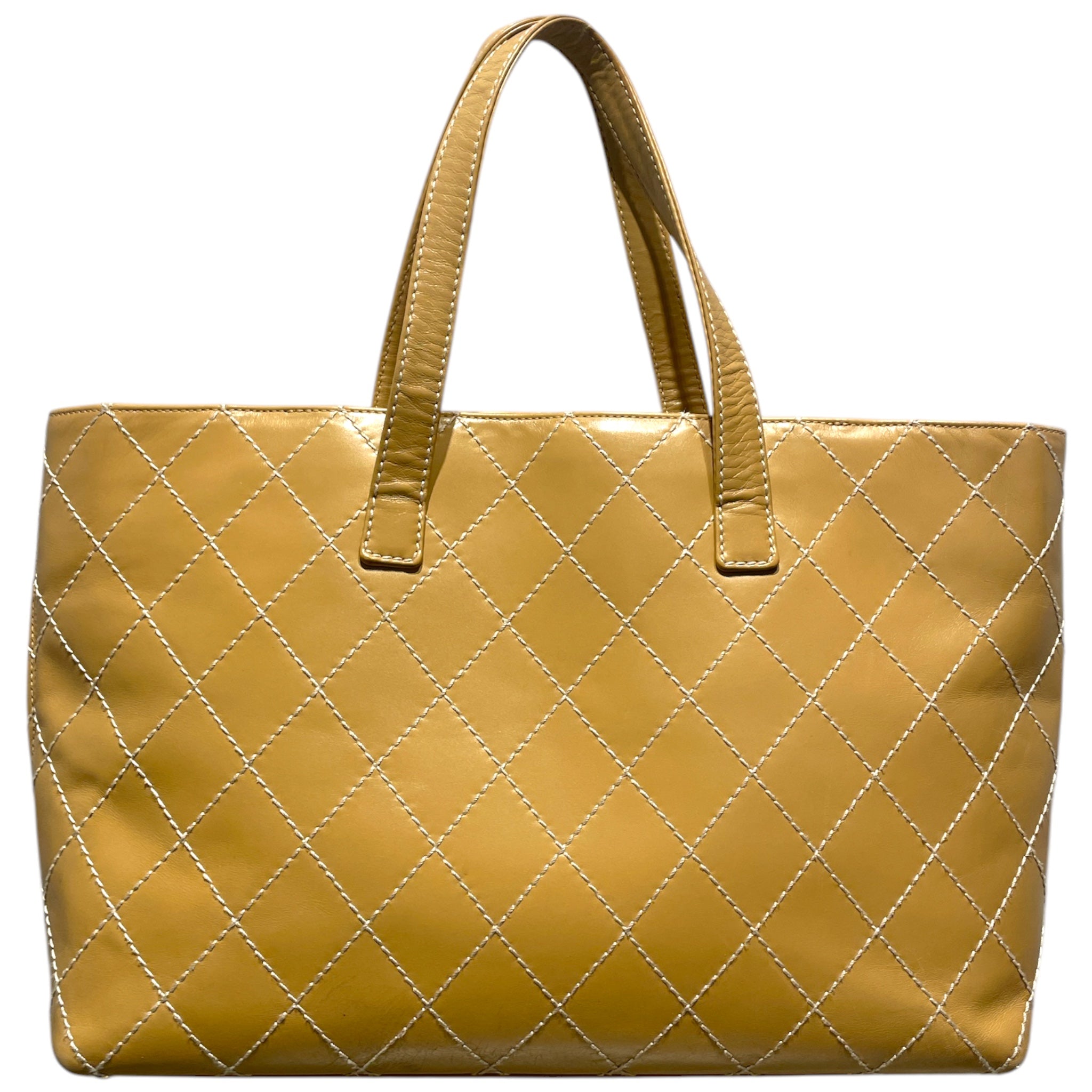 CHANEL/Hand Bag/Leather/CML/QUILTED/MONO INSIDE LINEN view 2