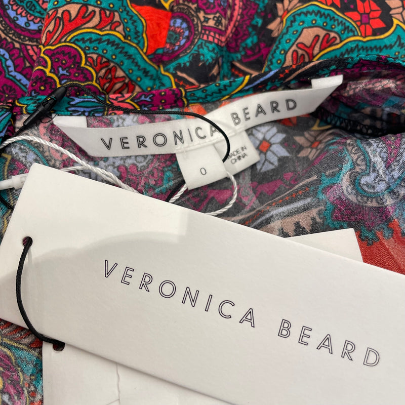 VERONICA BEARD/LS Blouse/0/All Over Print/Silk/MLT/