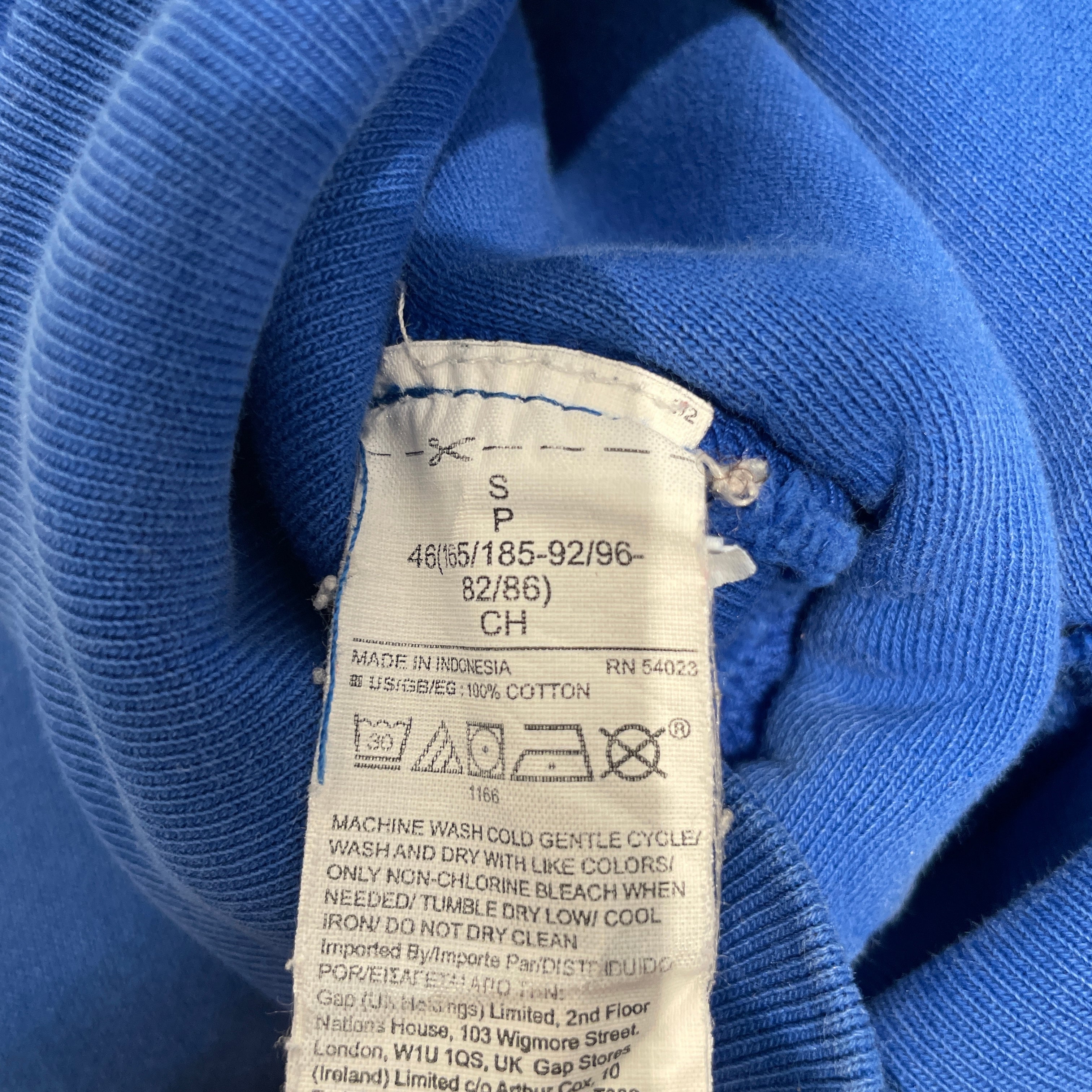 YEEZY GAP ENGINEERED BY BALENCIAGA/Hoodie/M/Cotton/BLU/hoodie view 3