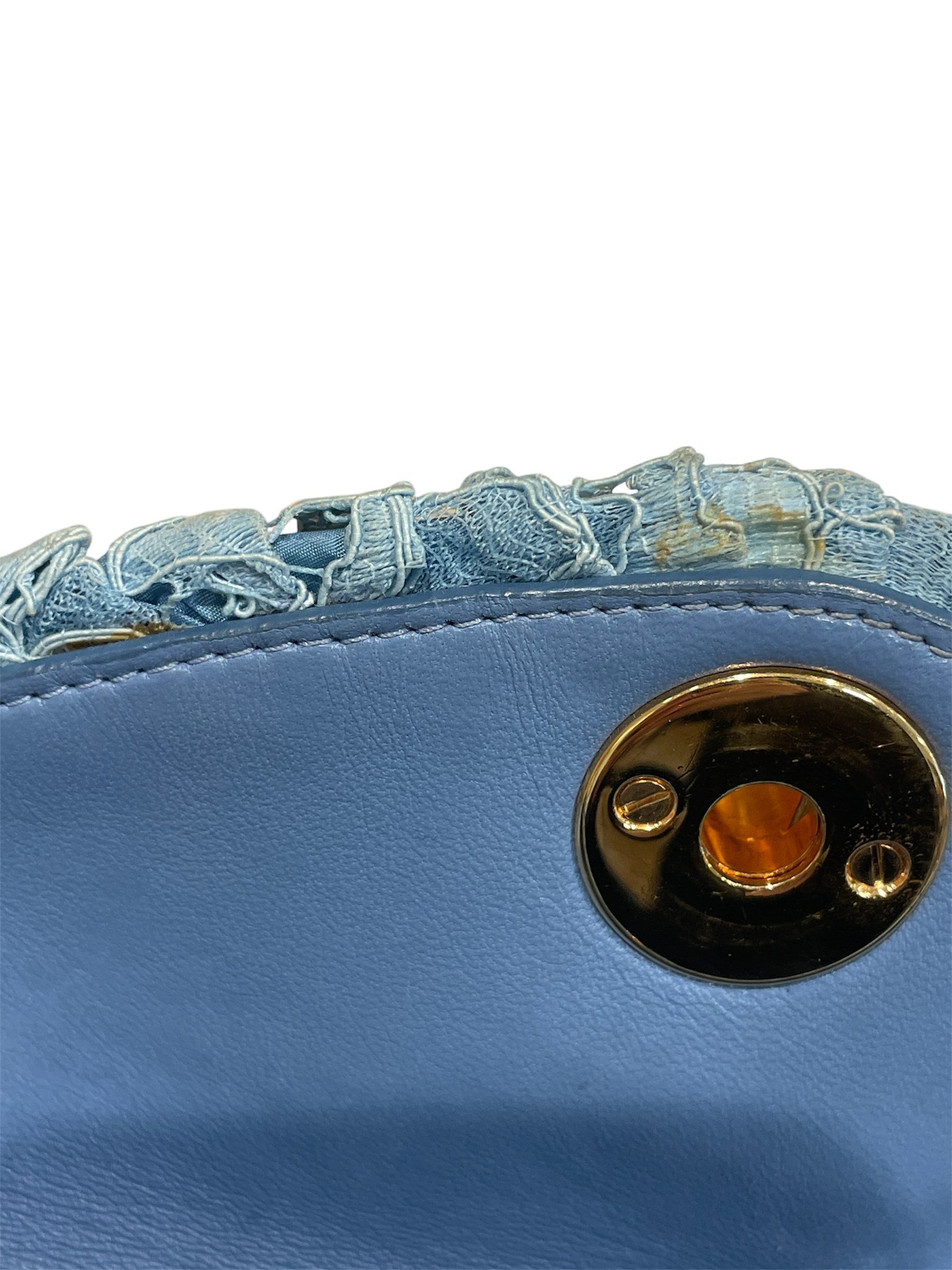 MIU MIU/Clutch Bag/Floral Pattern/BLU/BLUE LACE CLUTCH BAG view 8