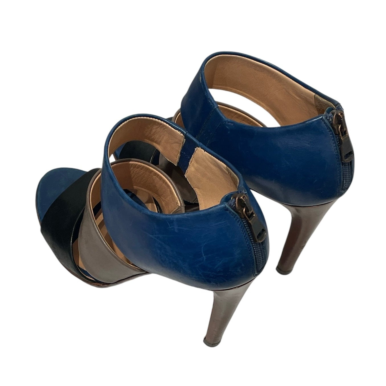 BOTTEGA VENETA/Heels/EU 35.5/Leather/BLU/SQUARE TOE HEEL view 2
