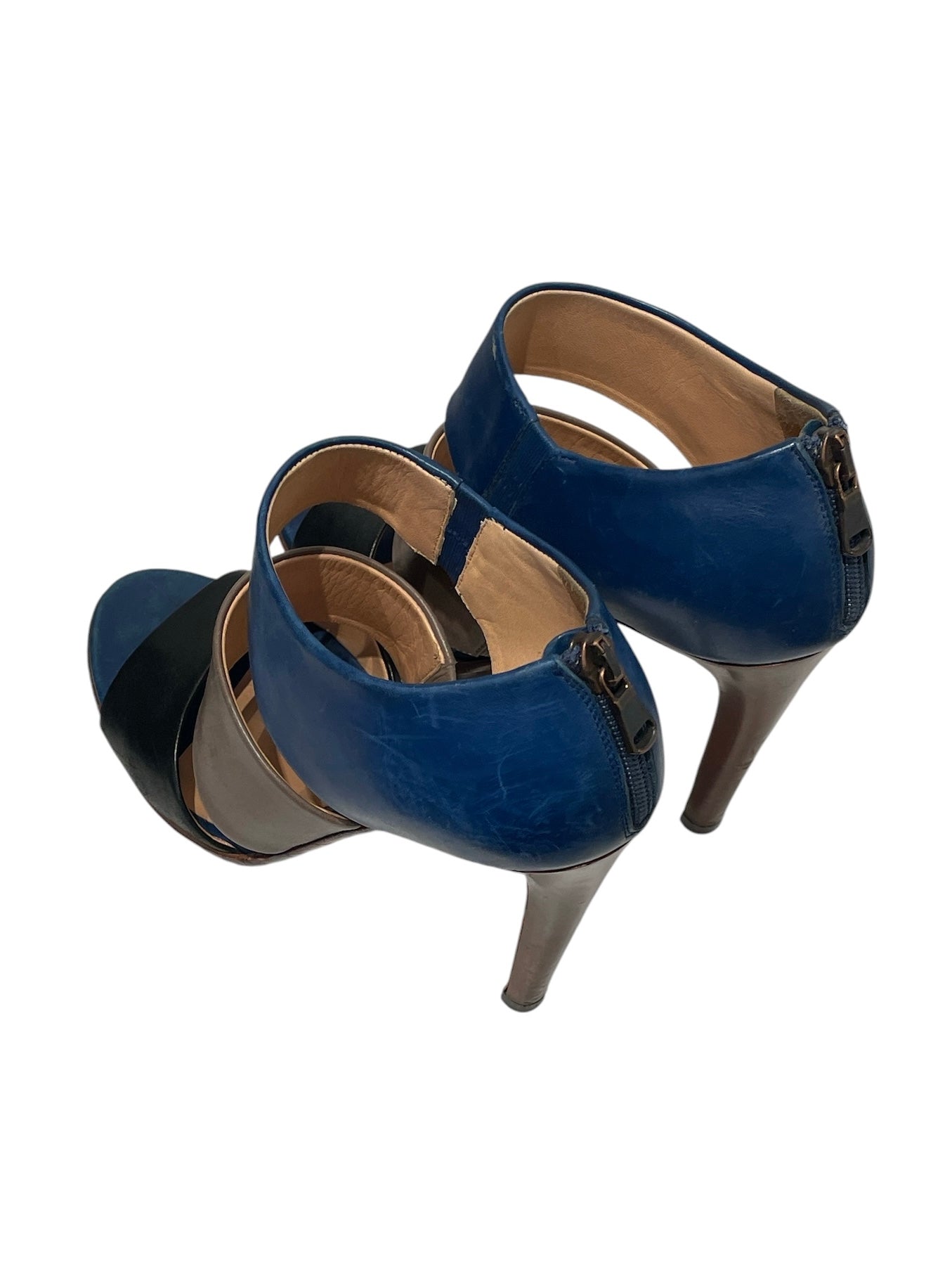BOTTEGA VENETA/Heels/EU 35.5/Leather/BLU/SQUARE TOE HEEL view 2