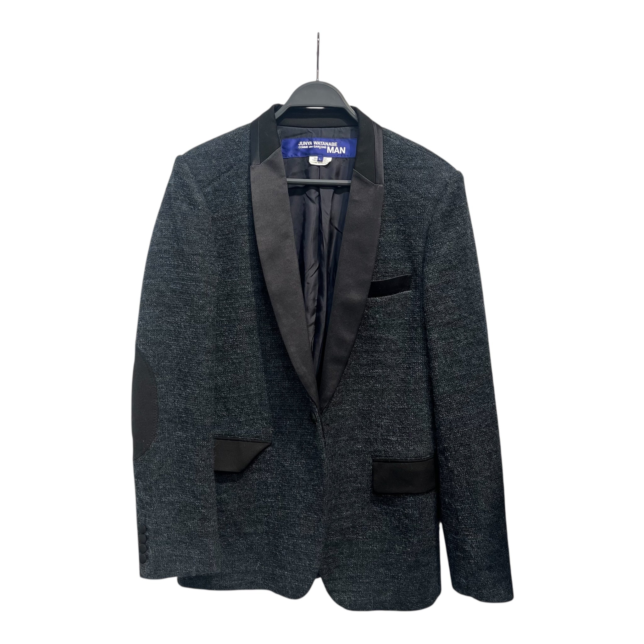 JUNYA WATANABE COMME des GARCONS MAN/Tailored Jkt/L/Wool/NVY/WOOL PANELED BLAZER view 1