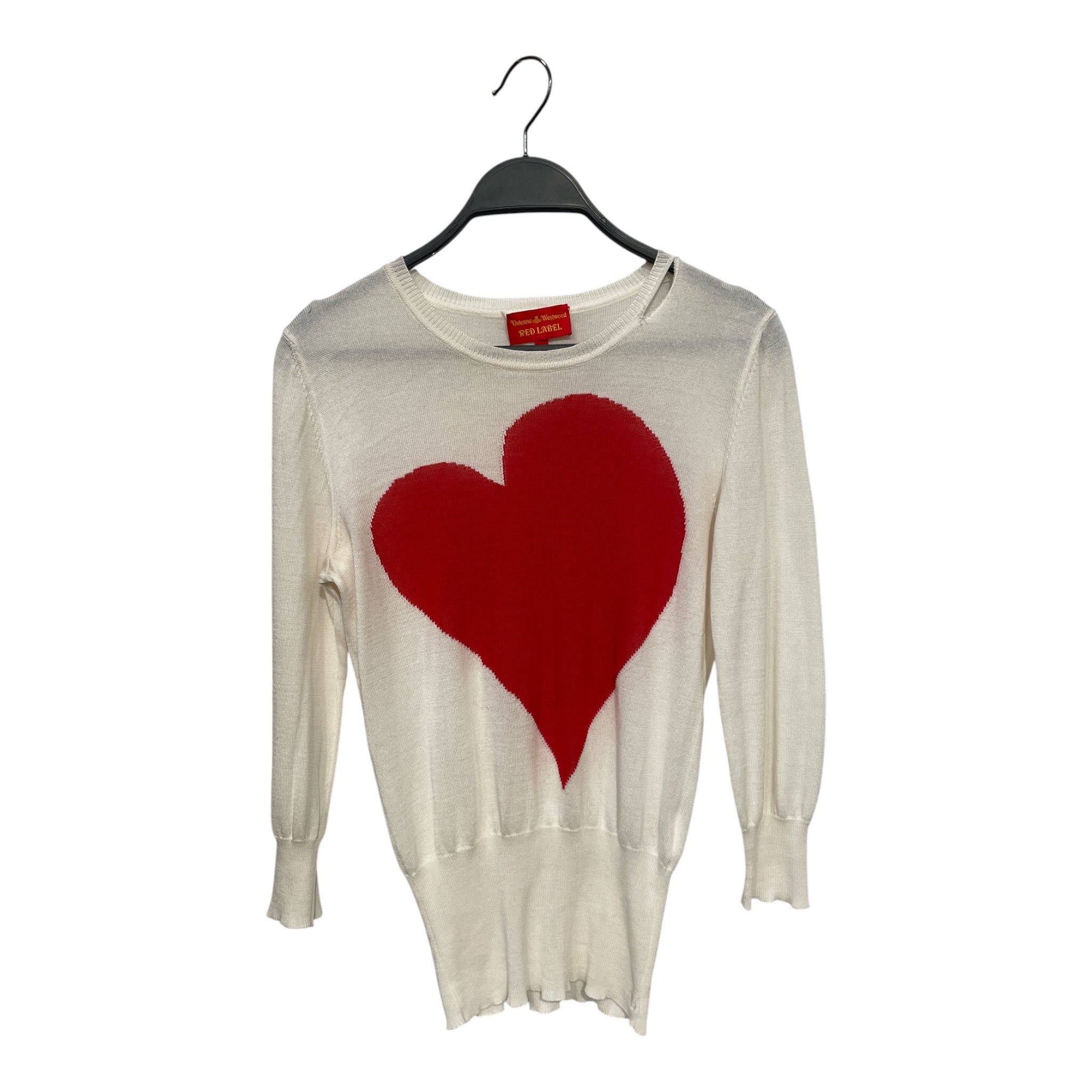 Vivienne Westwood RED LABEL/Sweater/M/Cotton/WHT/HEART view 1