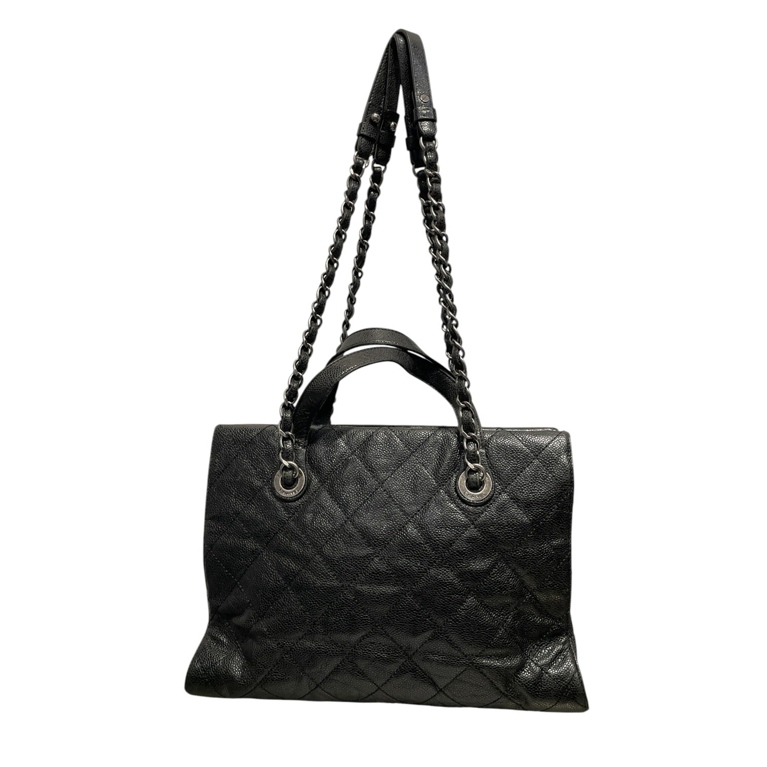CHANEL/Hand Bag/Leather/BLK/Paris-Edinburgh CC Crave Tote view 2