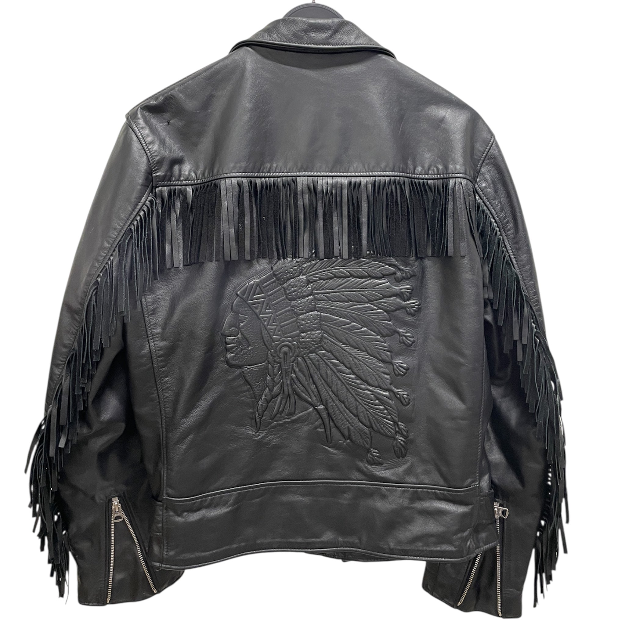 Schott/Supreme/Leather Jkt/M/Leather/BLK/fringe view 2
