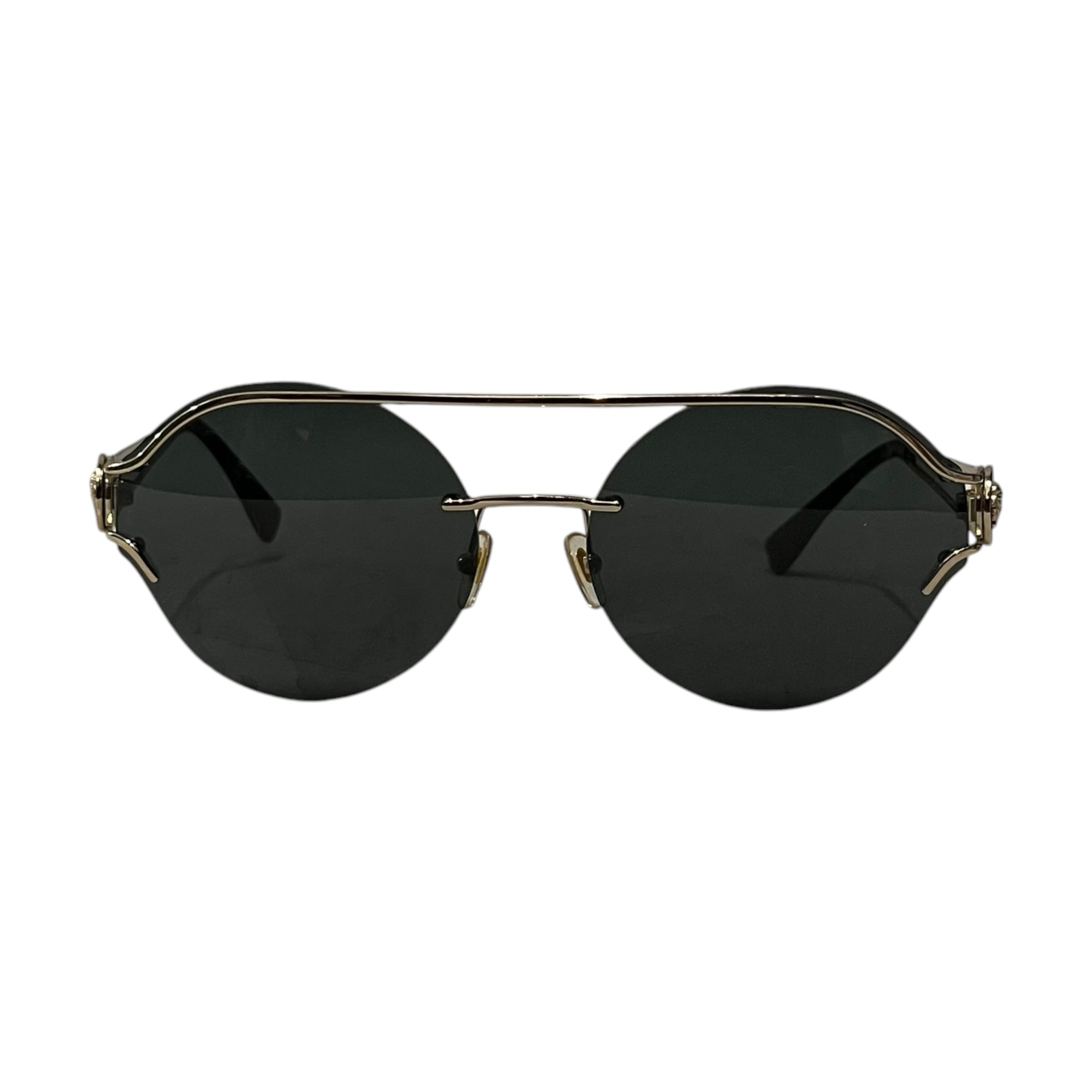 VERSACE/Sunglasses/Metal/GLD/gold small medusa view 1