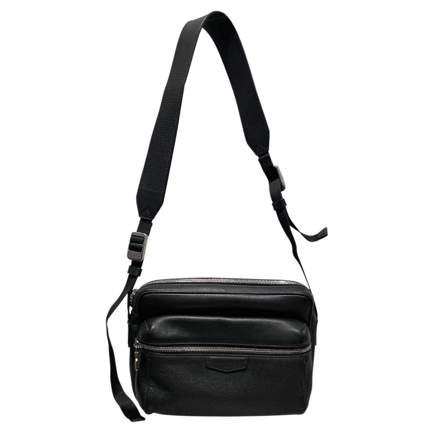 LOUIS VUITTON/Cross Body Bag/Leather/BLK/TAIGA OUTDOOR messenger bag view 1