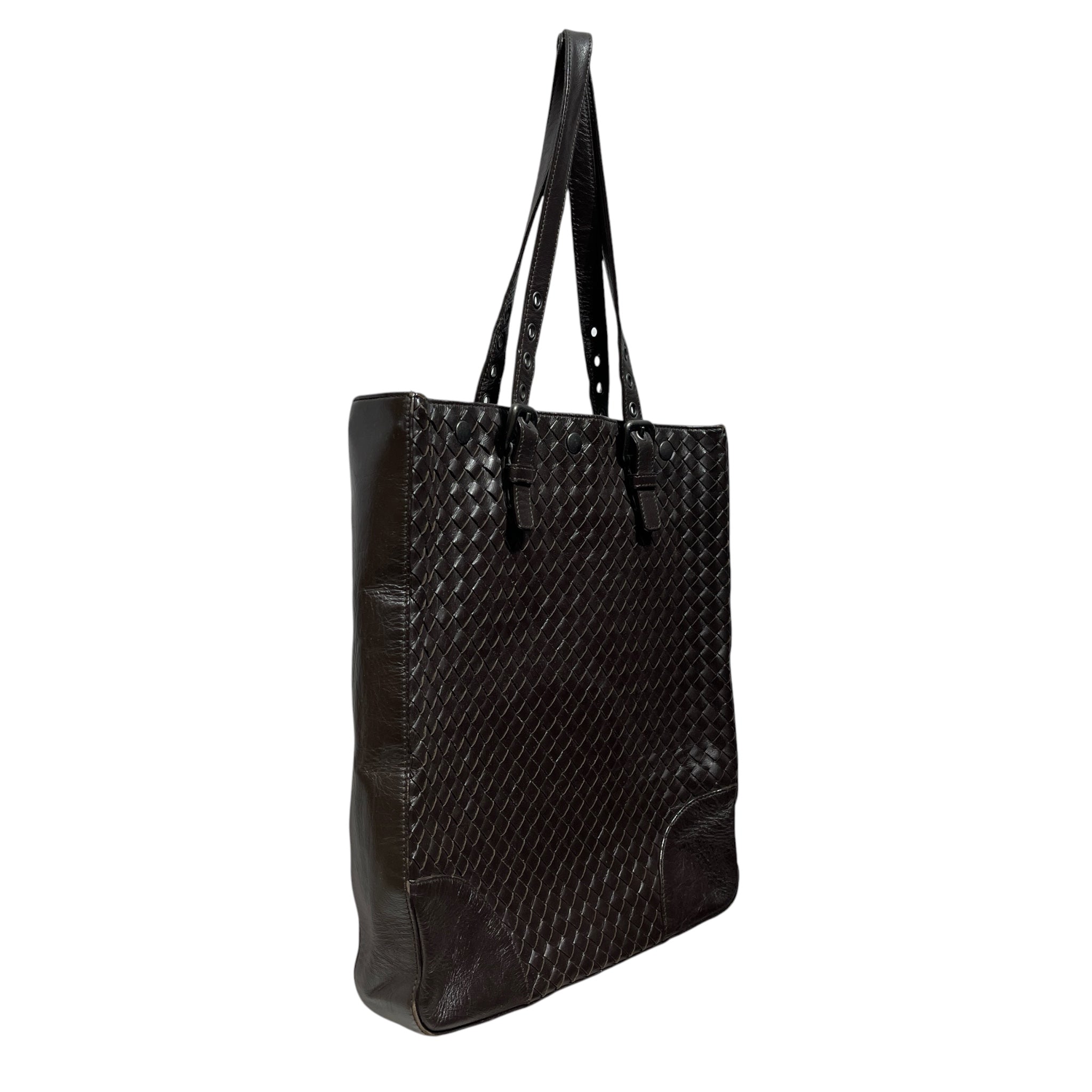 BOTTEGA VENETA/Tote Bag/Leather/BRW/WOVEN view 4
