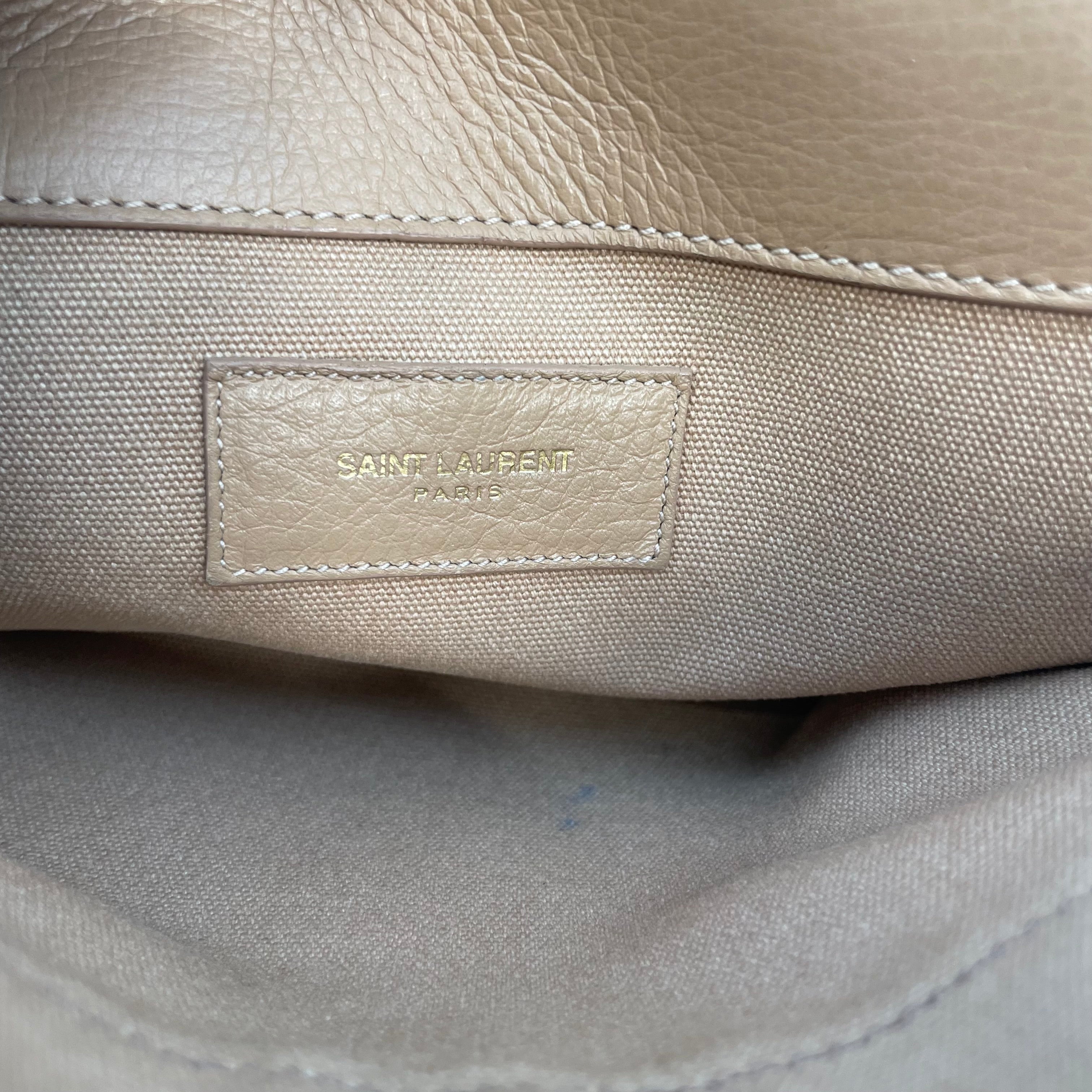 SAINT LAURENT/Cross Body Bag/Leather/BEG/muse toe mini bag view 4